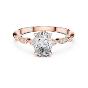 Oval Bezel Accent Ring