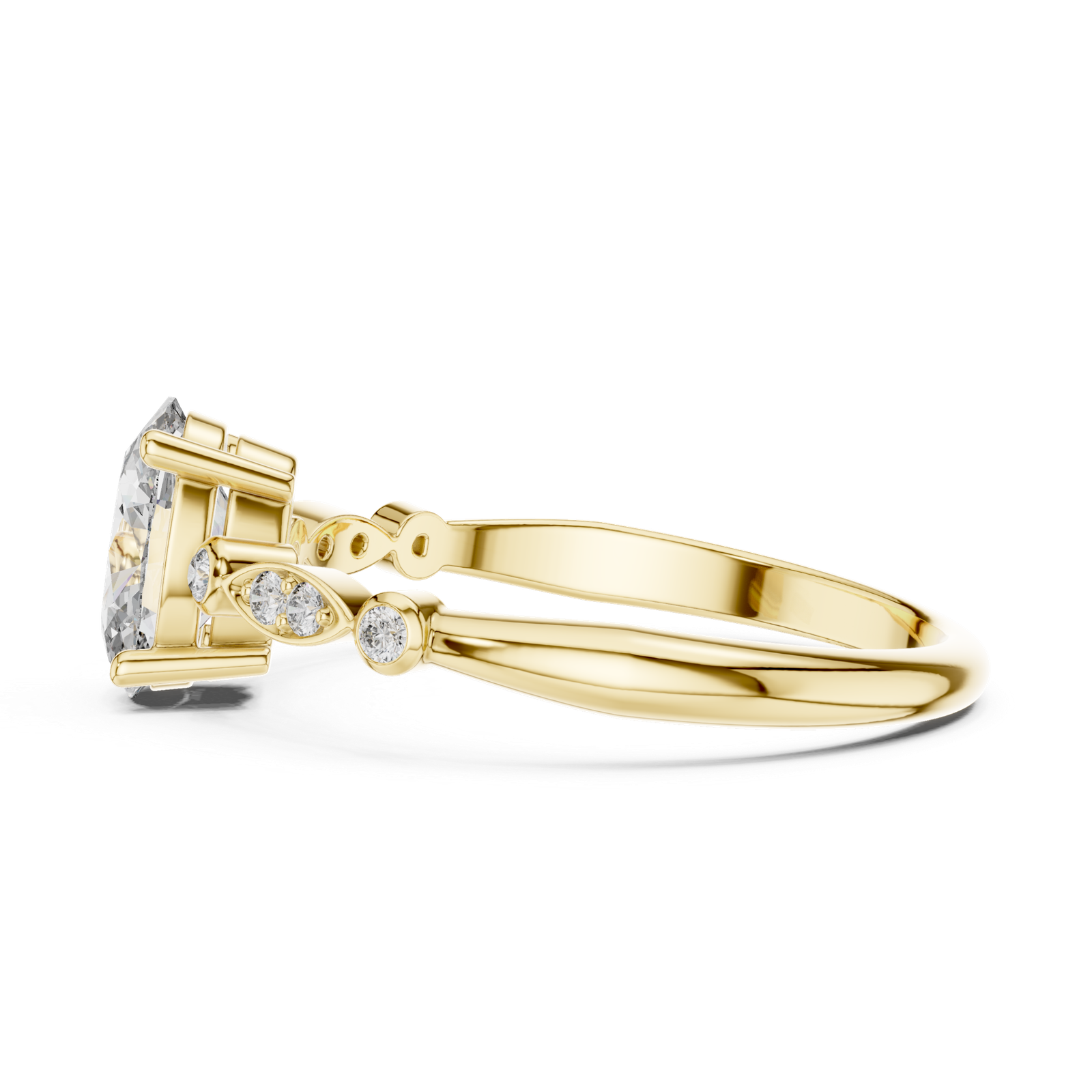 Oval Bezel Accent Ring