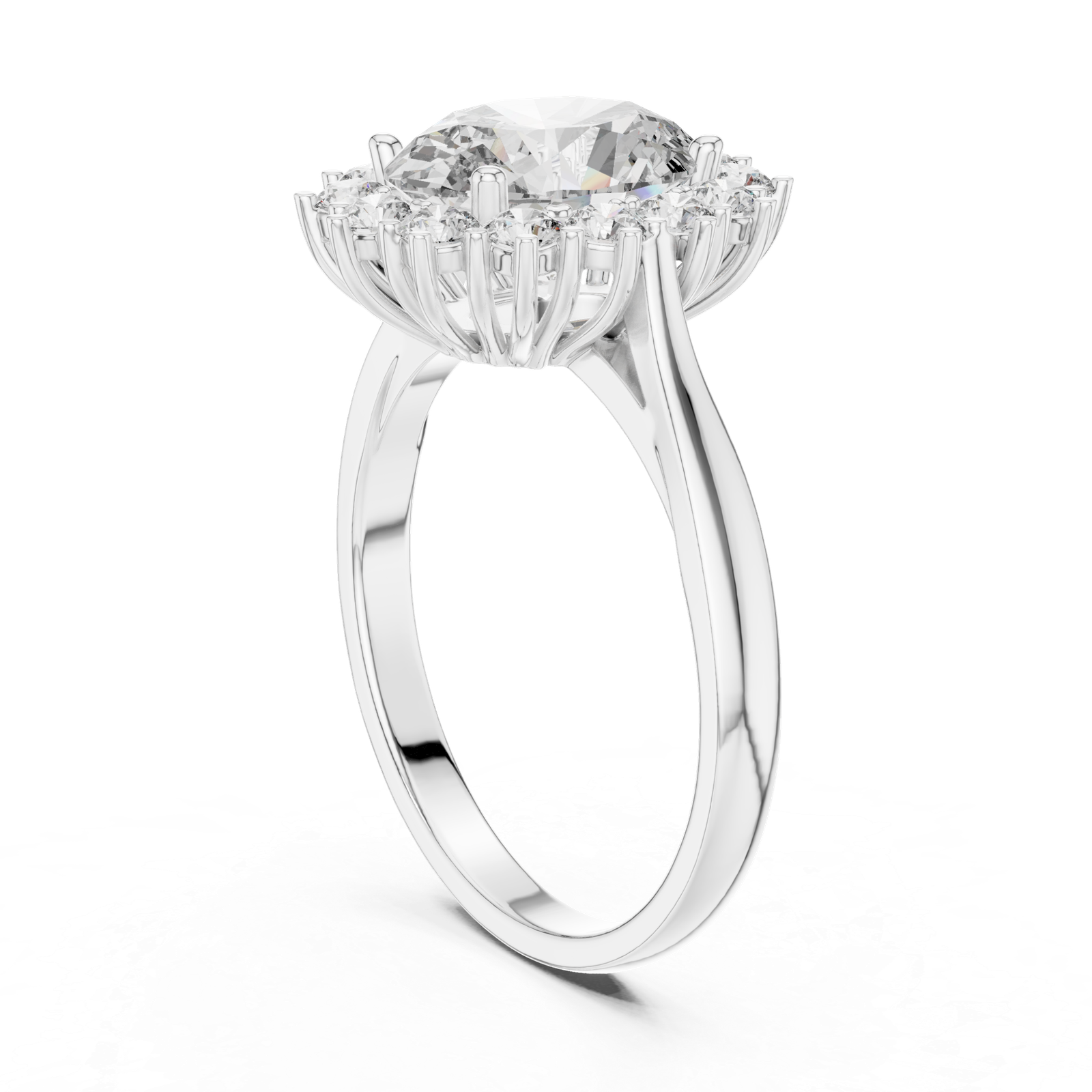 Maison Bloom Oval Halo Ring
