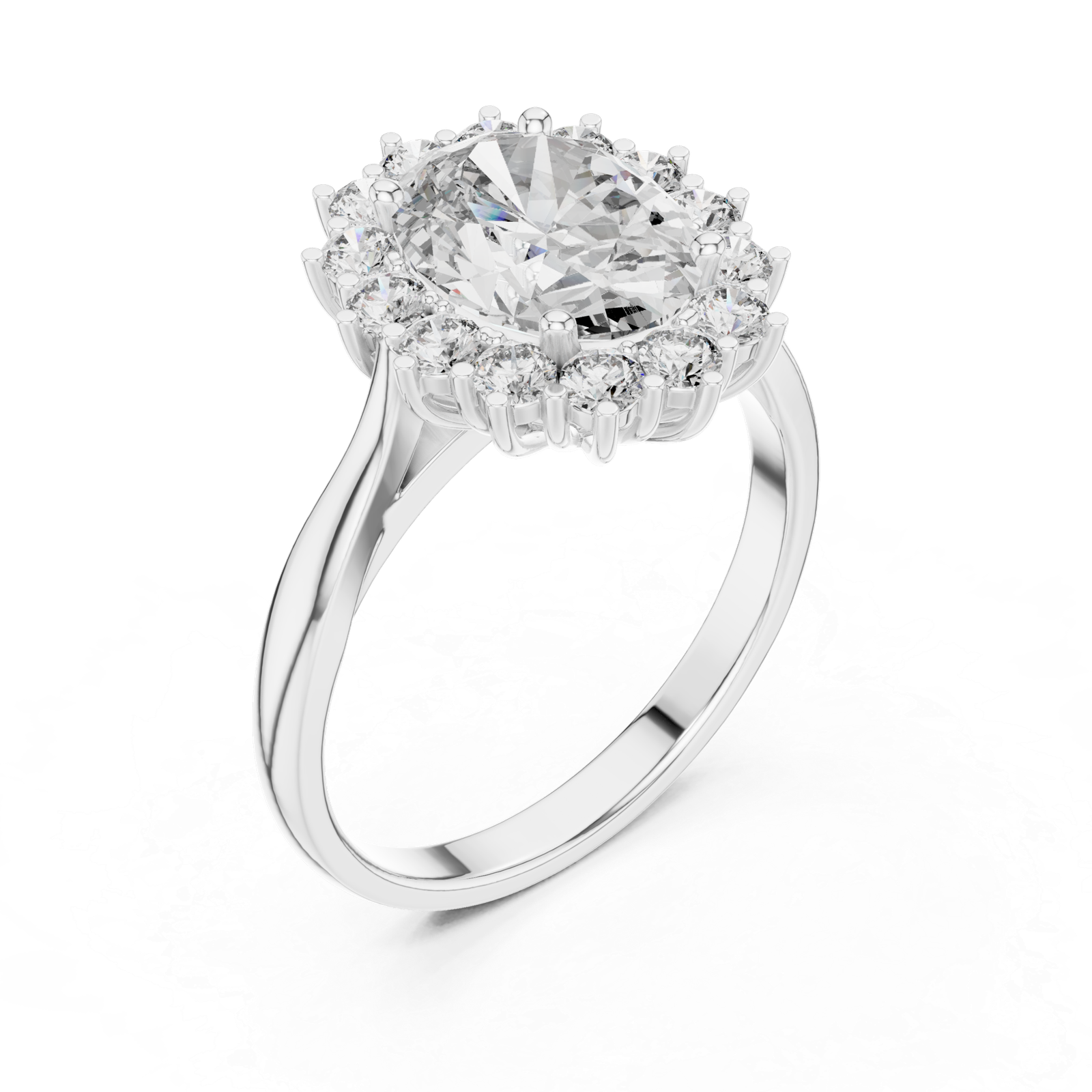 Maison Bloom Oval Halo Ring