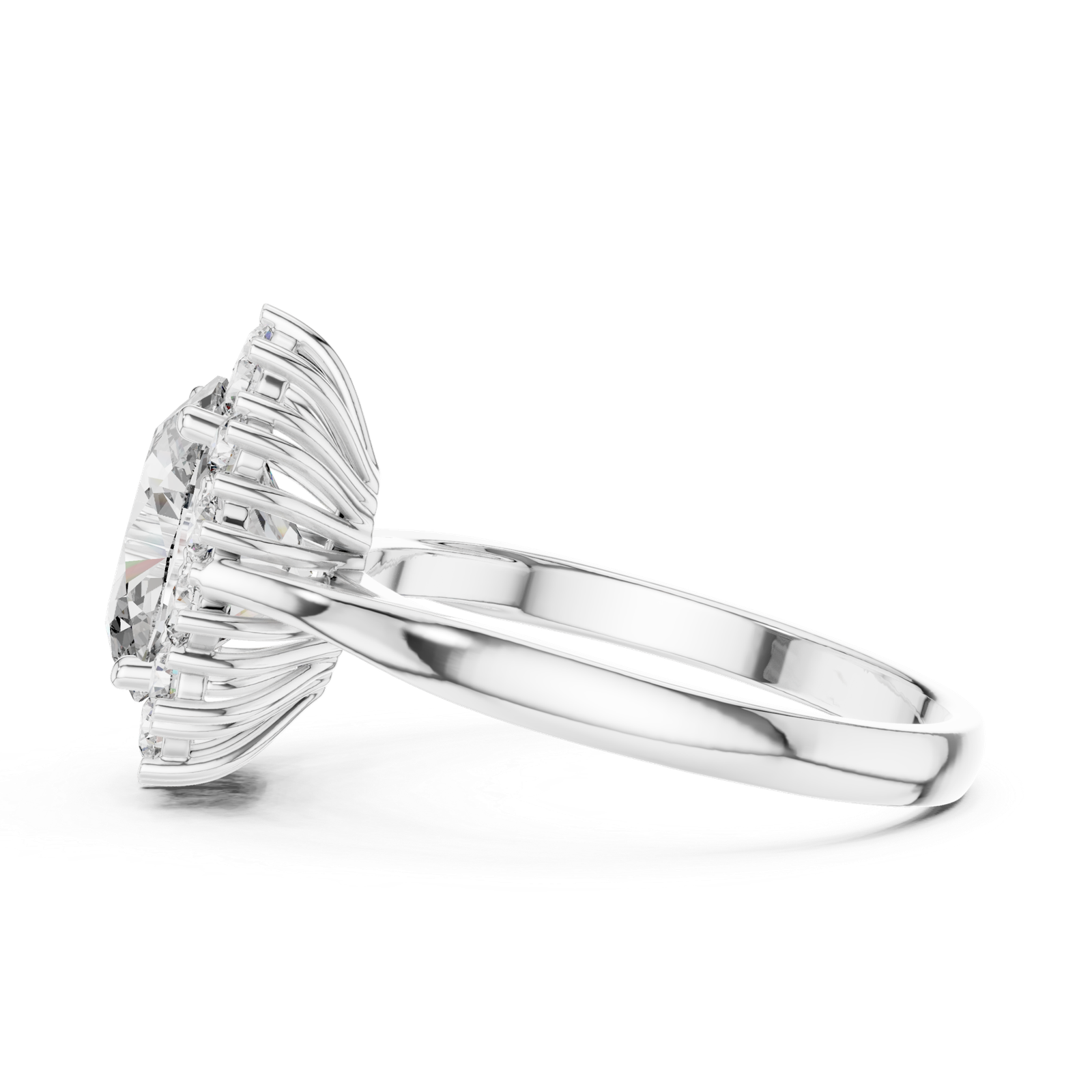 Maison Bloom Oval Halo Ring