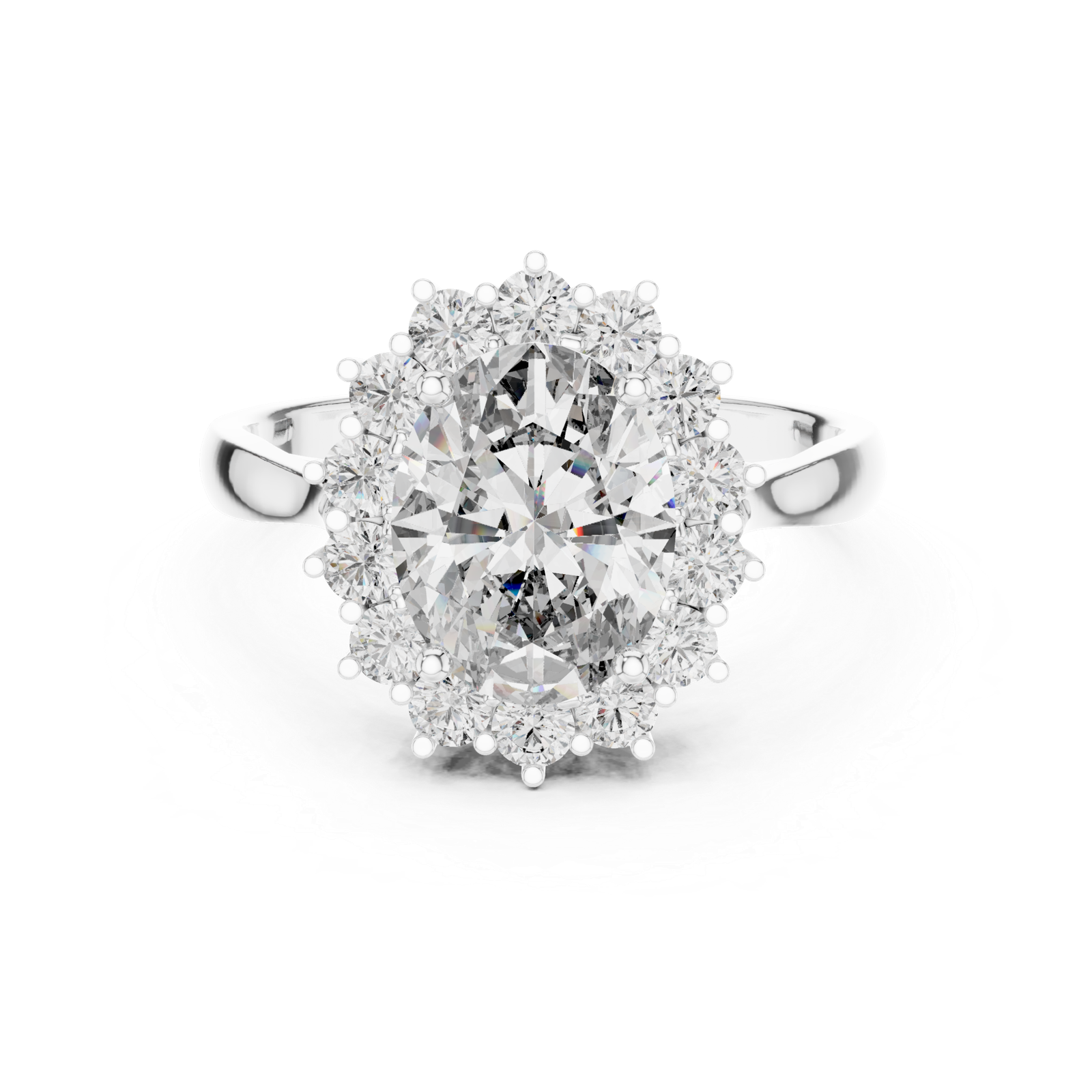 Maison Bloom Oval Halo Ring