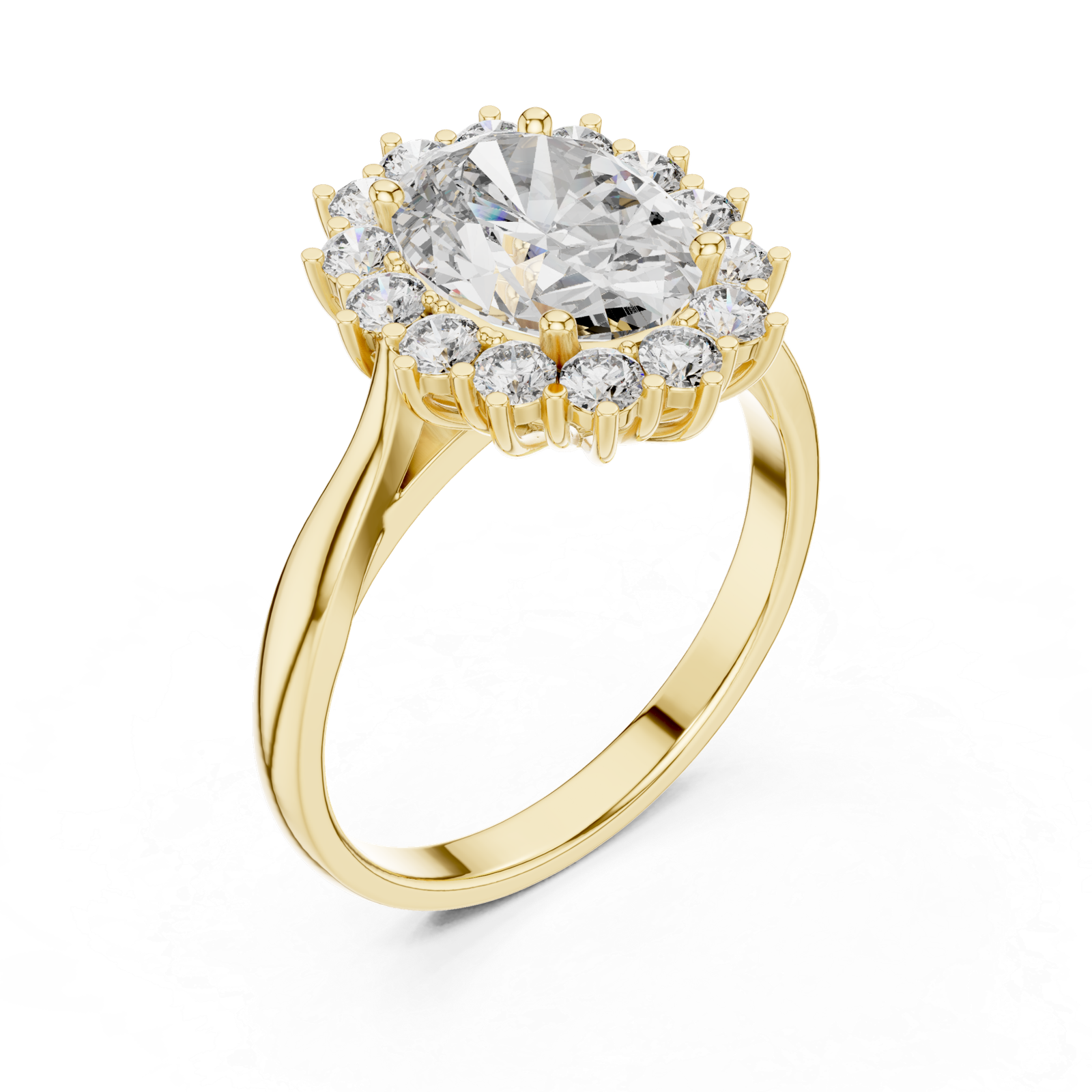 Maison Bloom Oval Halo Ring