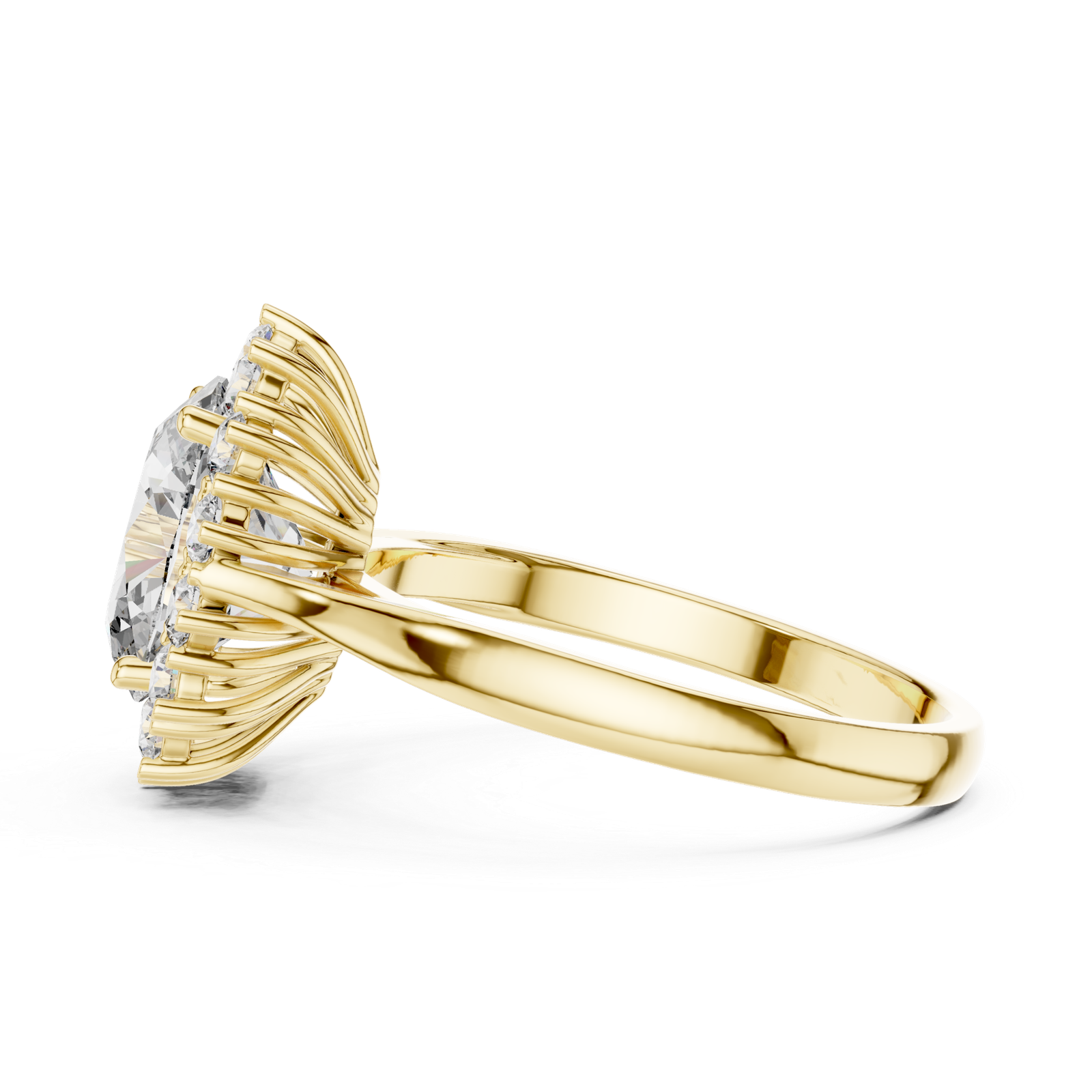 Maison Bloom Oval Halo Ring