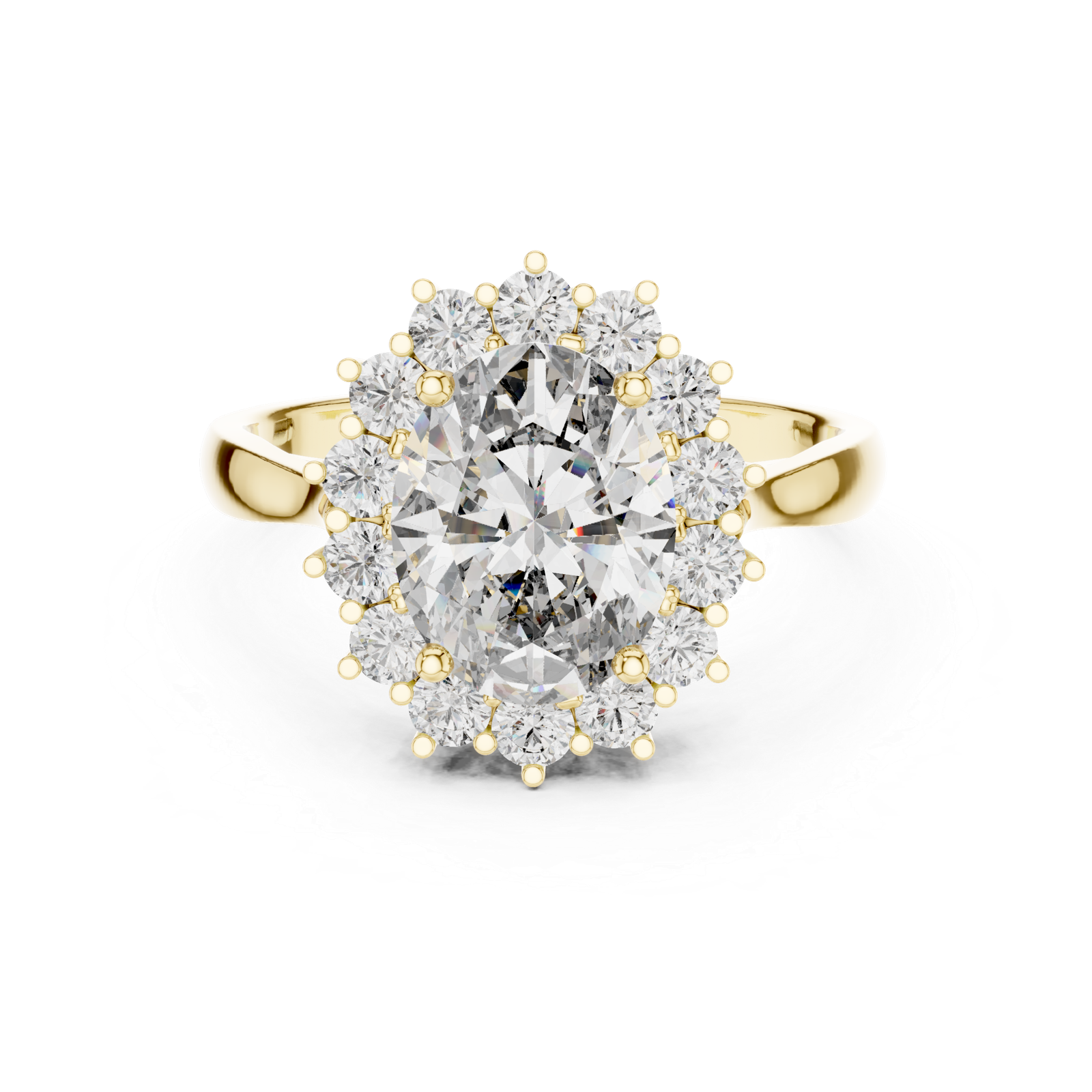 Maison Bloom Oval Halo Ring
