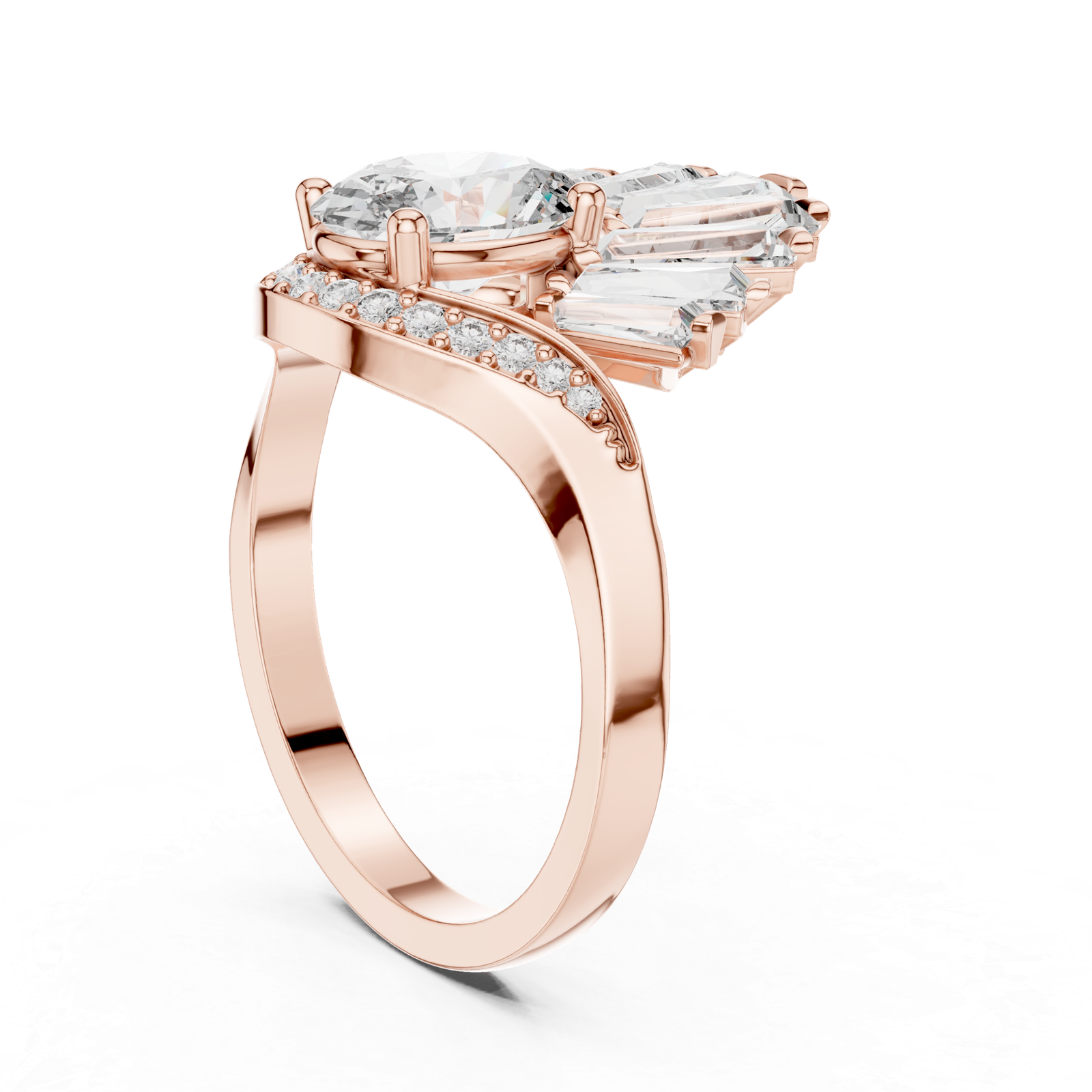 Art Deco Oval Fan Ring