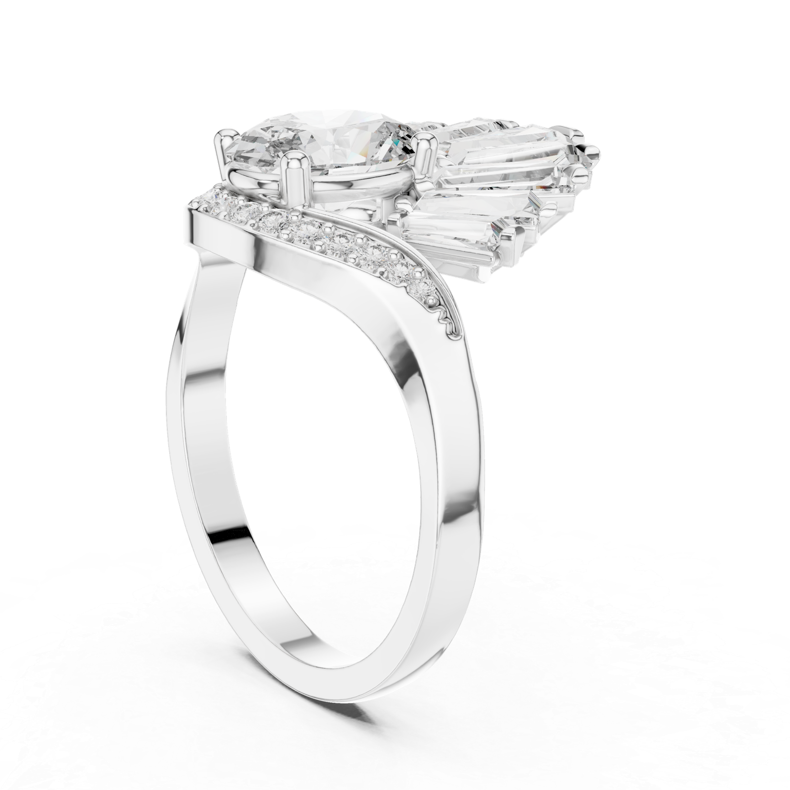 Art Deco Oval Fan Ring
