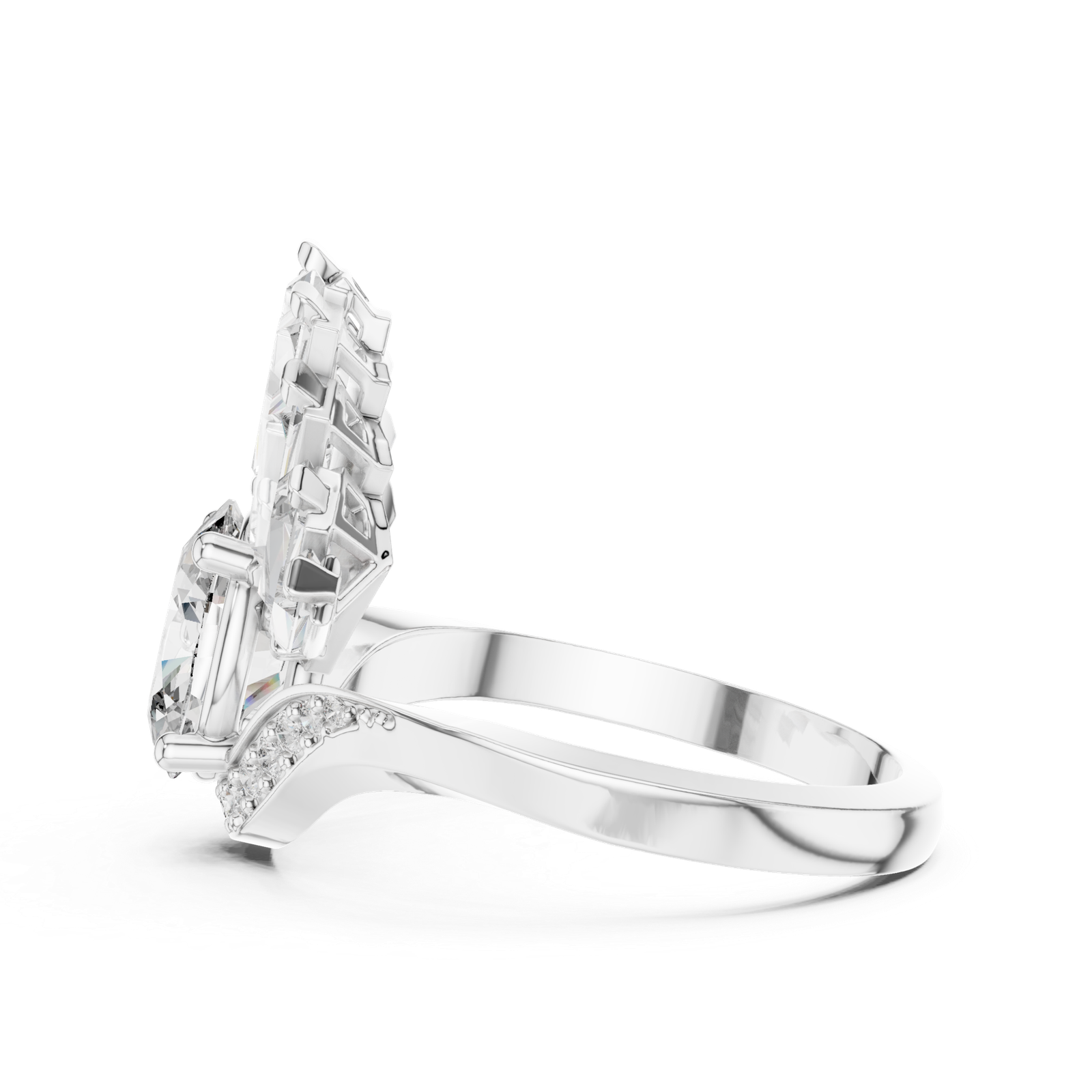 Art Deco Oval Fan Ring