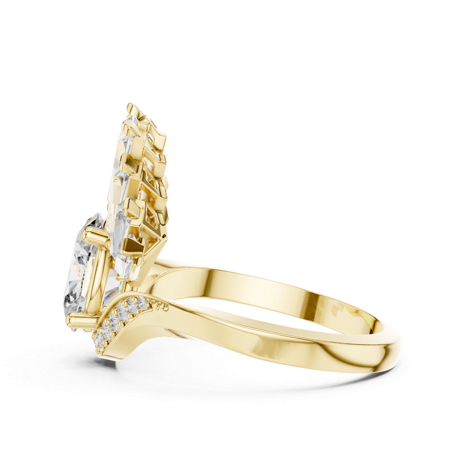 Art Deco Oval Fan Ring