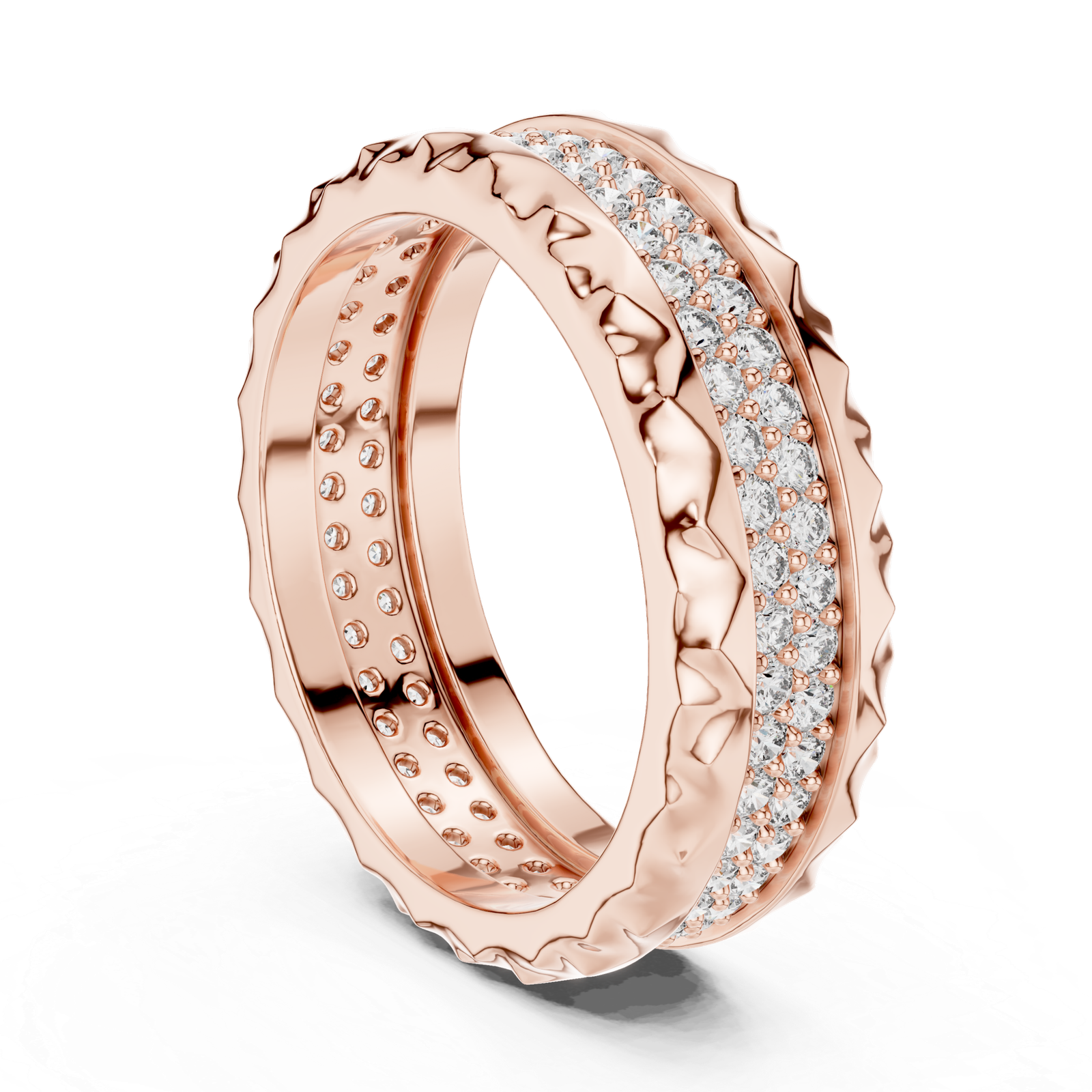 Wide Pavé Round Band