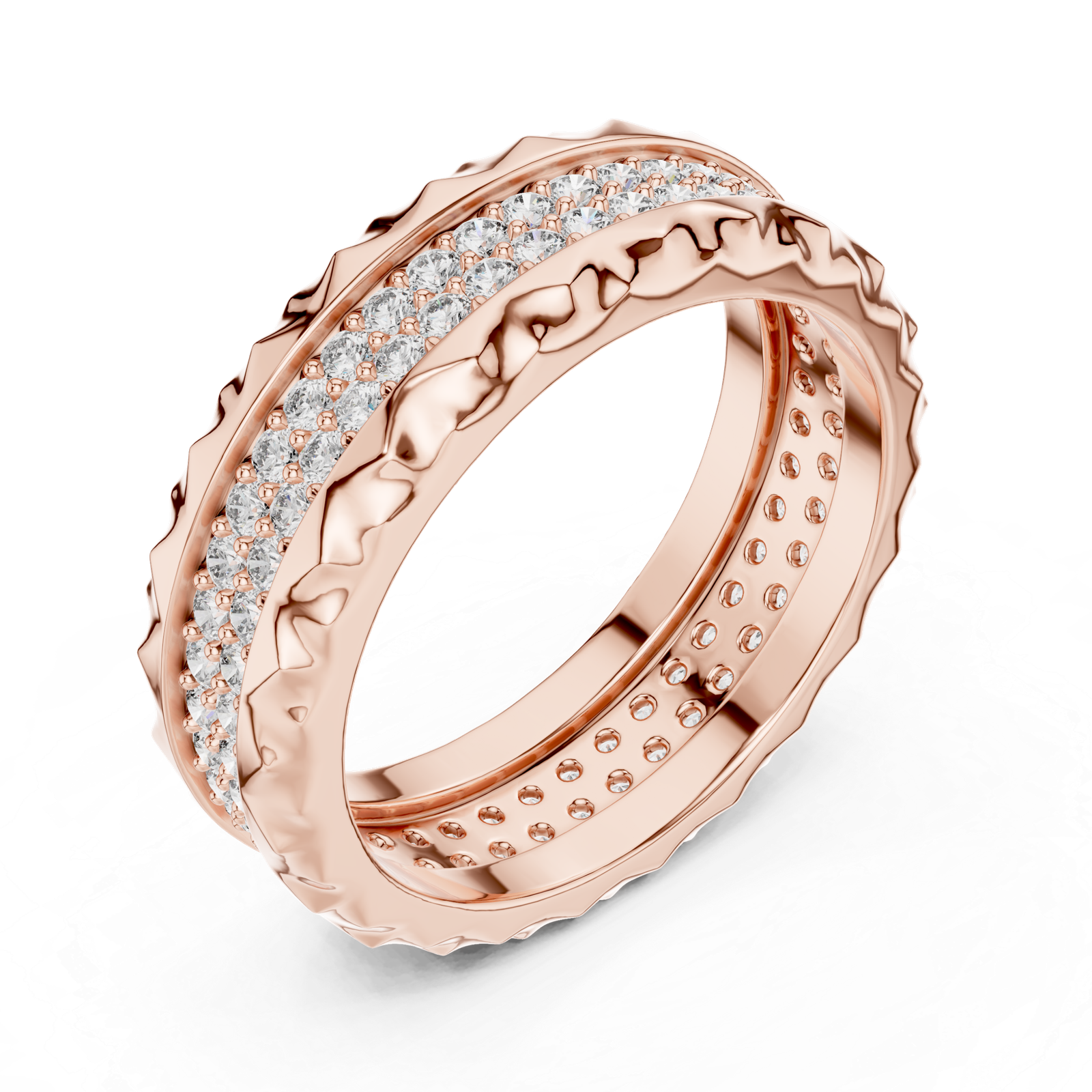 Wide Pavé Round Band