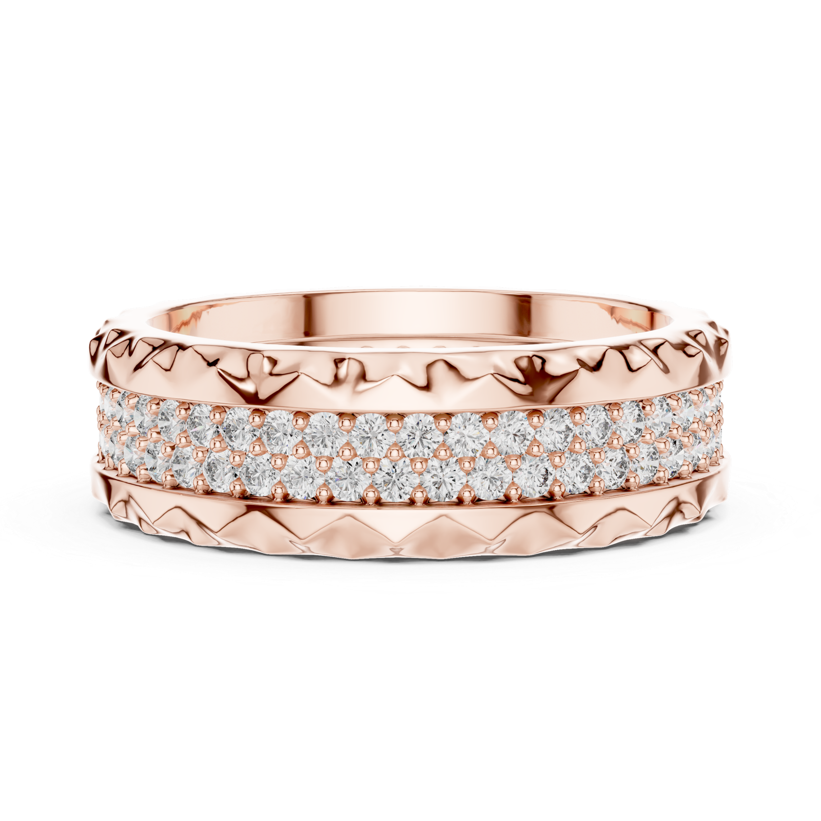 Wide Pavé Round Band