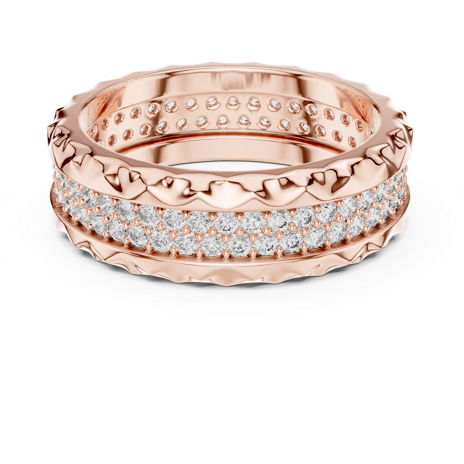 Wide Pavé Round Band