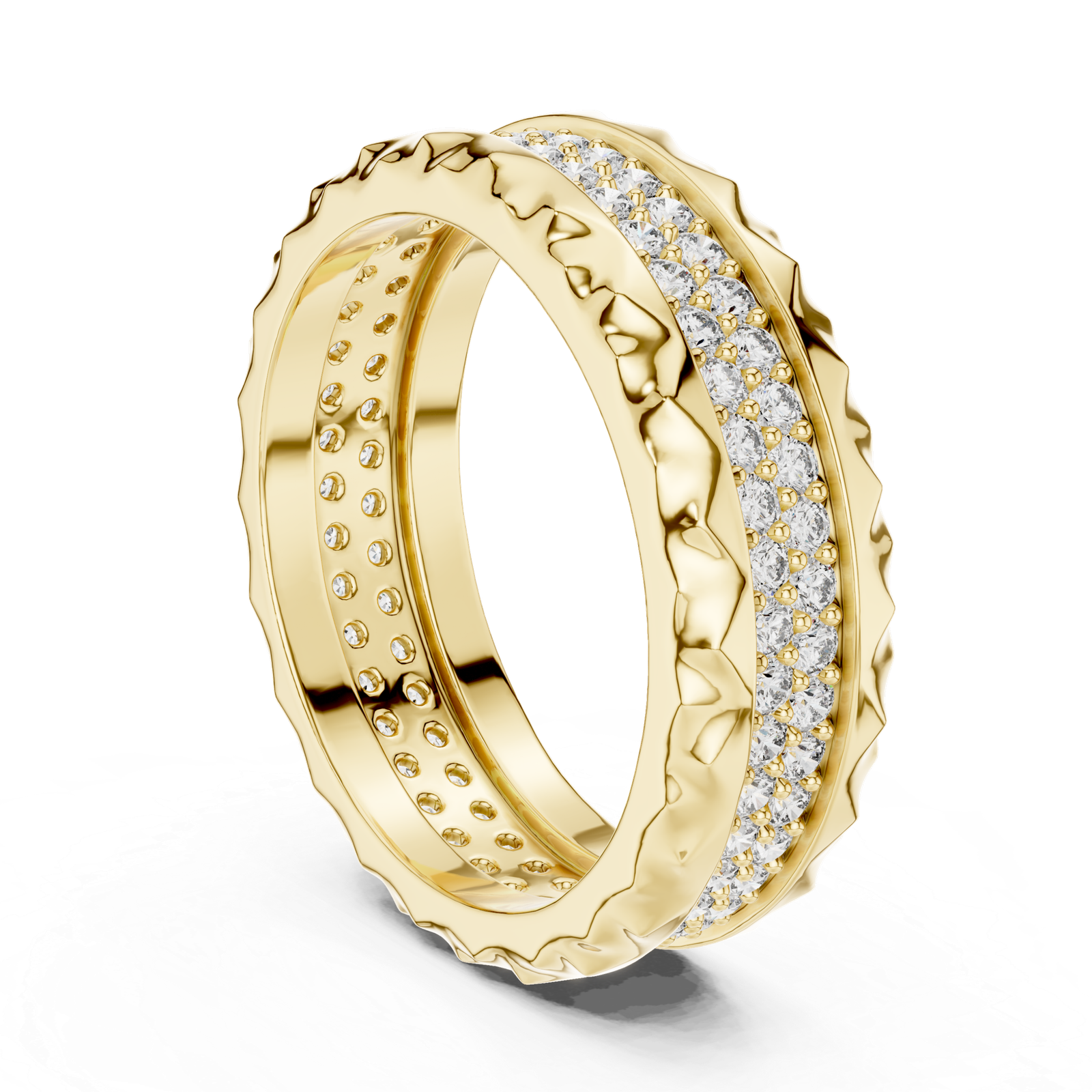 Wide Pavé Round Band