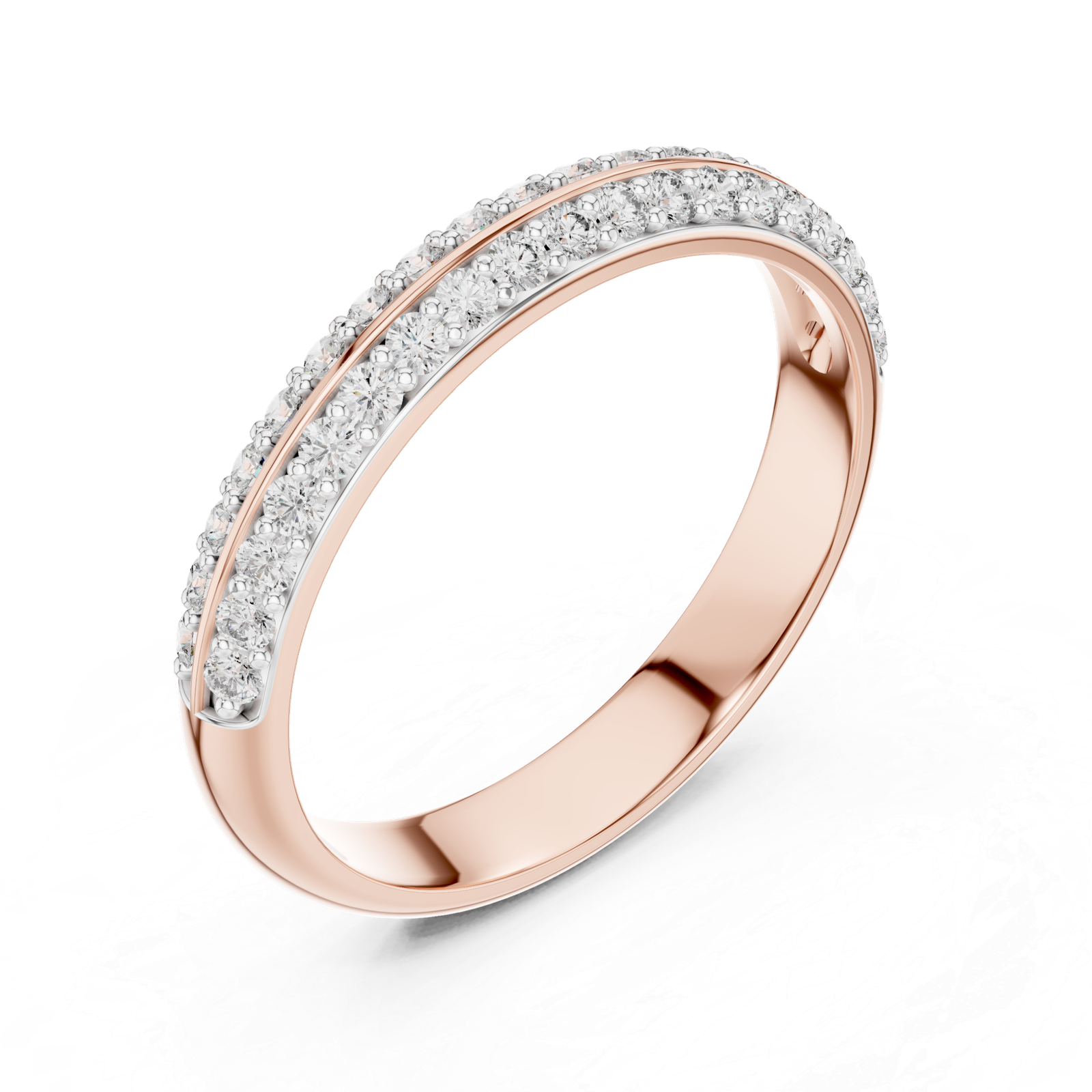 Triple Row Pavé Band