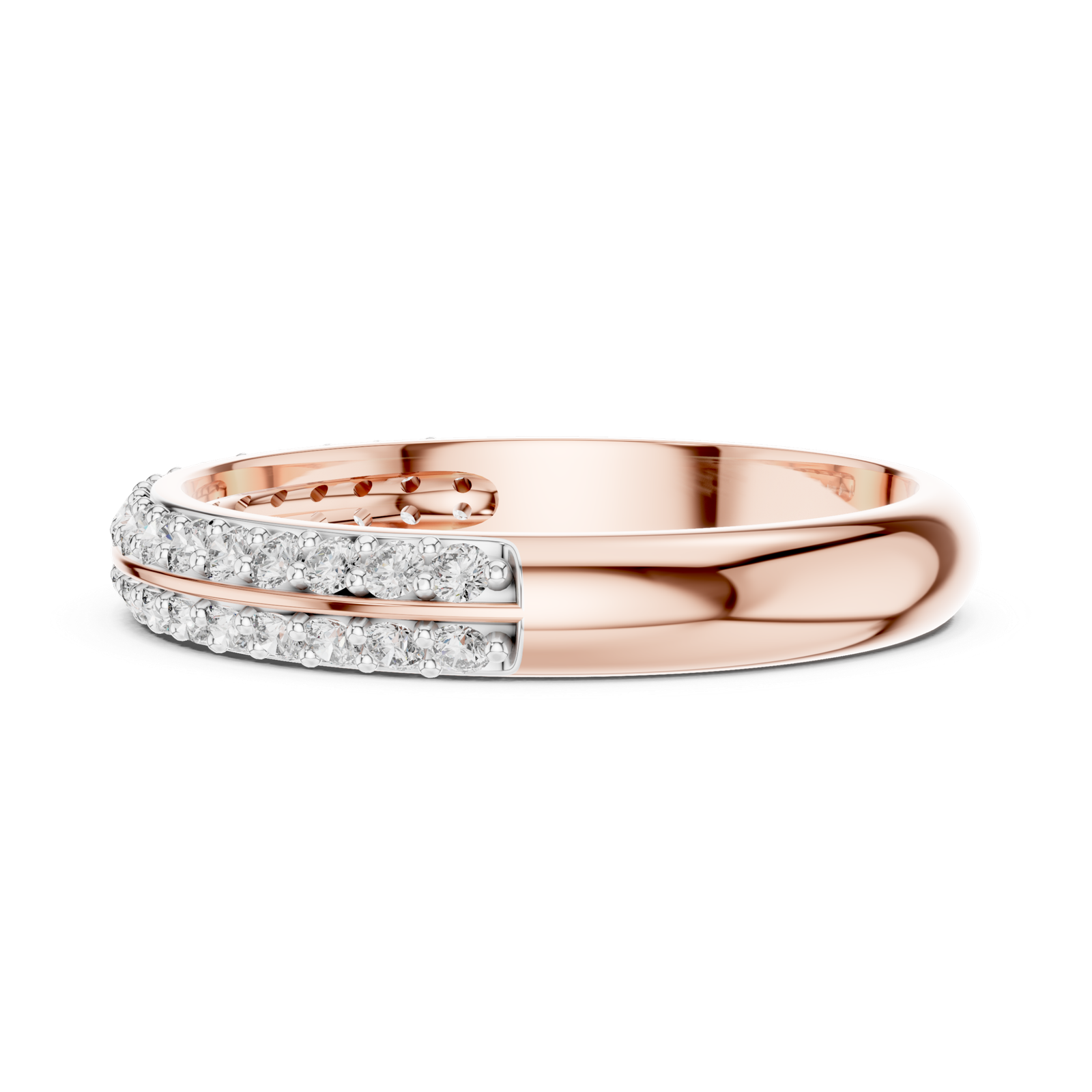 Triple Row Pavé Band