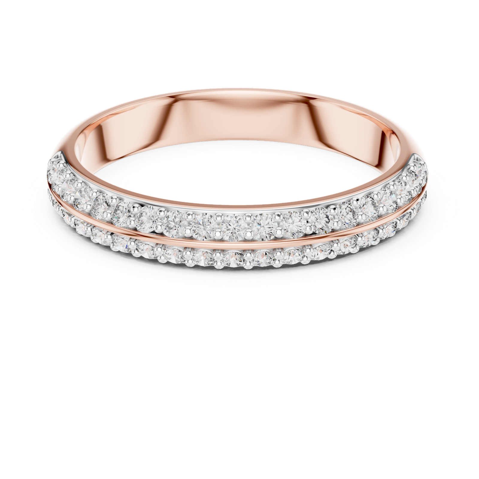 Triple Row Pavé Band