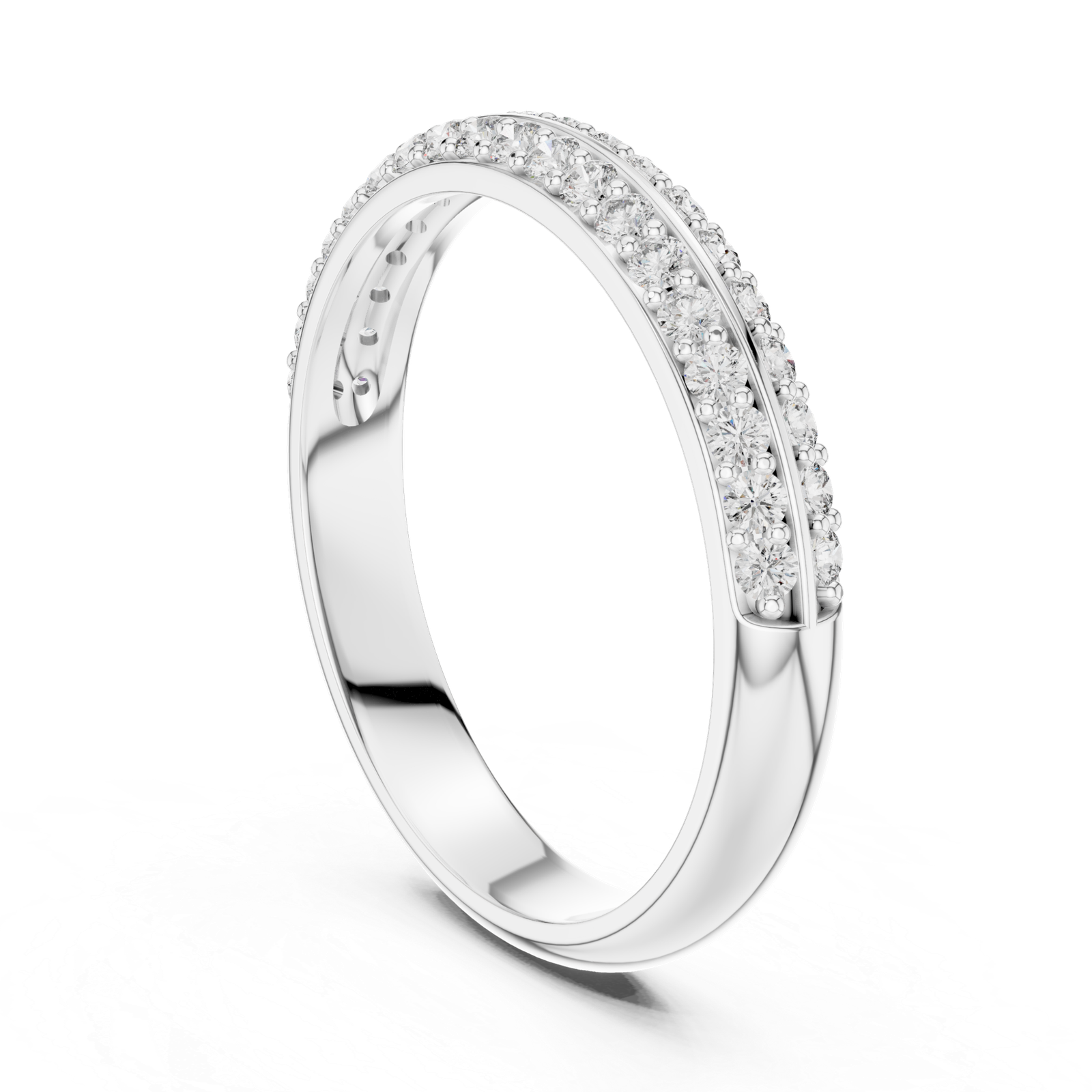 Triple Row Pavé Band