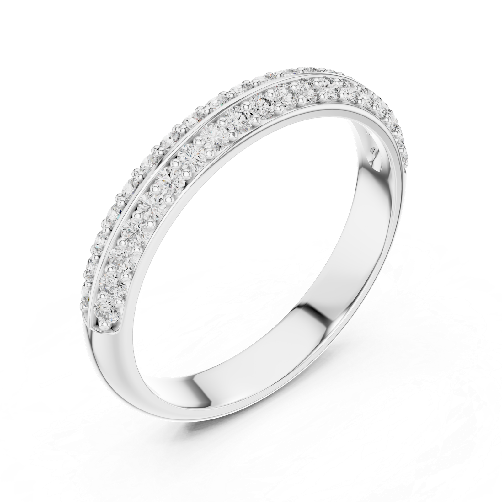 Triple Row Pavé Band