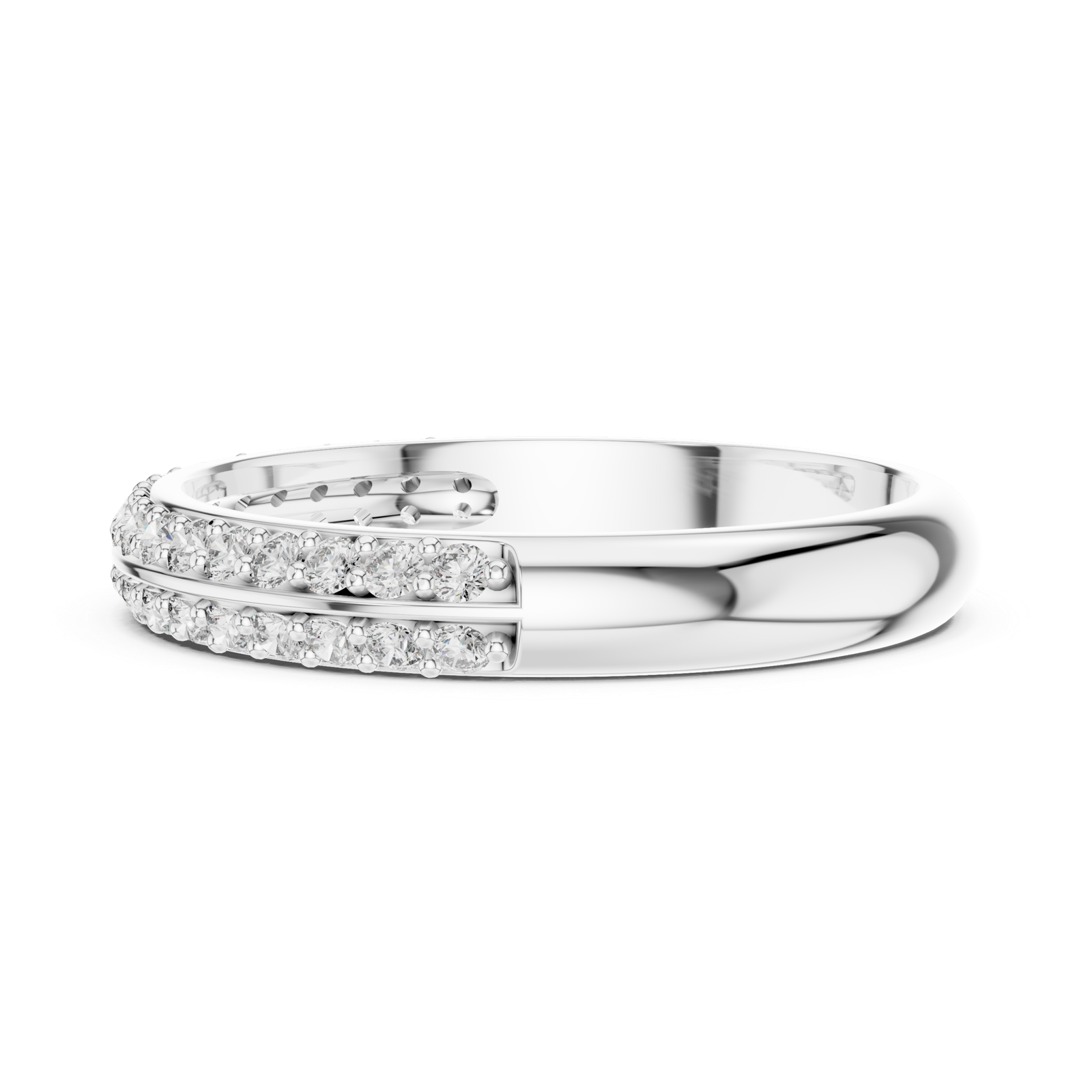 Triple Row Pavé Band