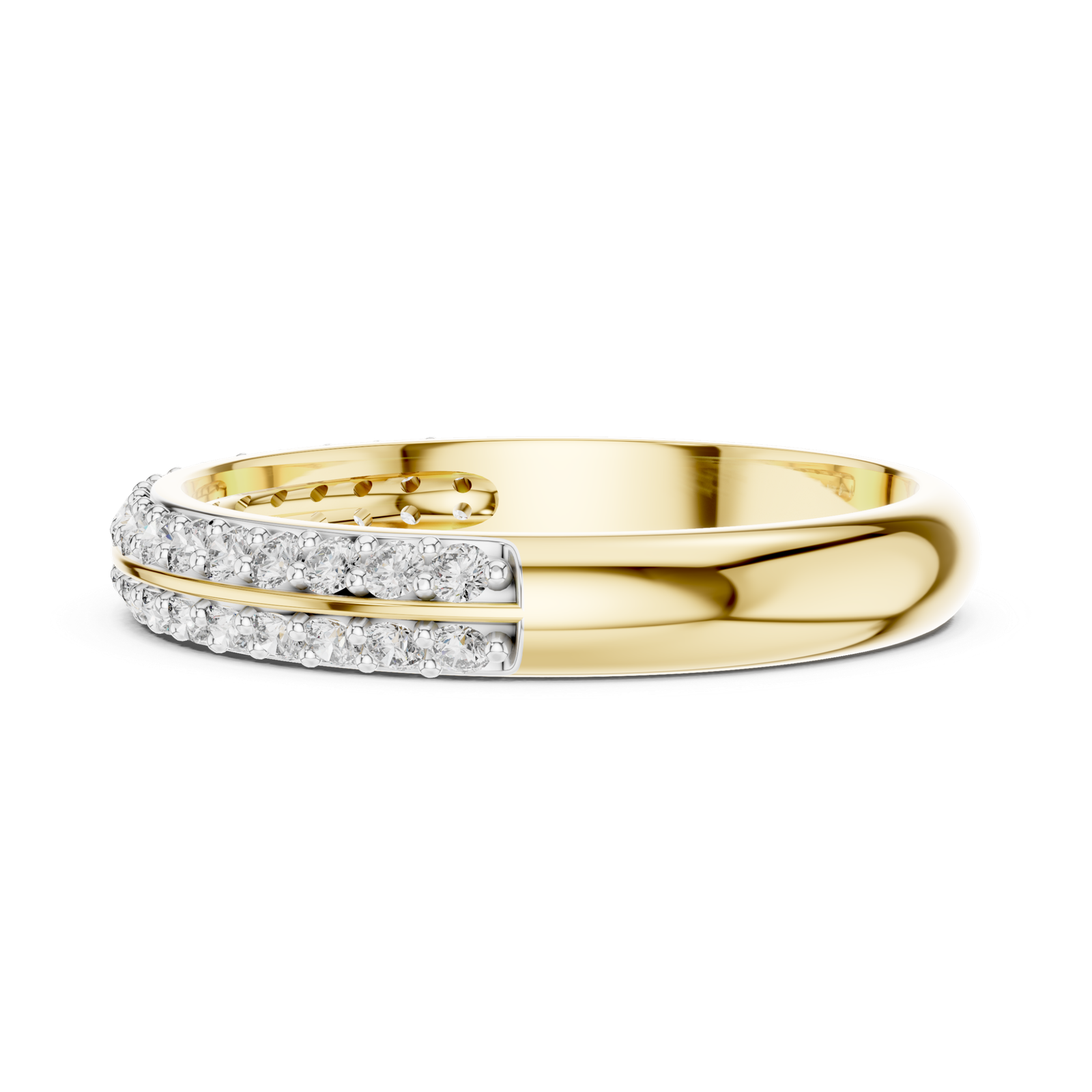 Triple Row Pavé Band