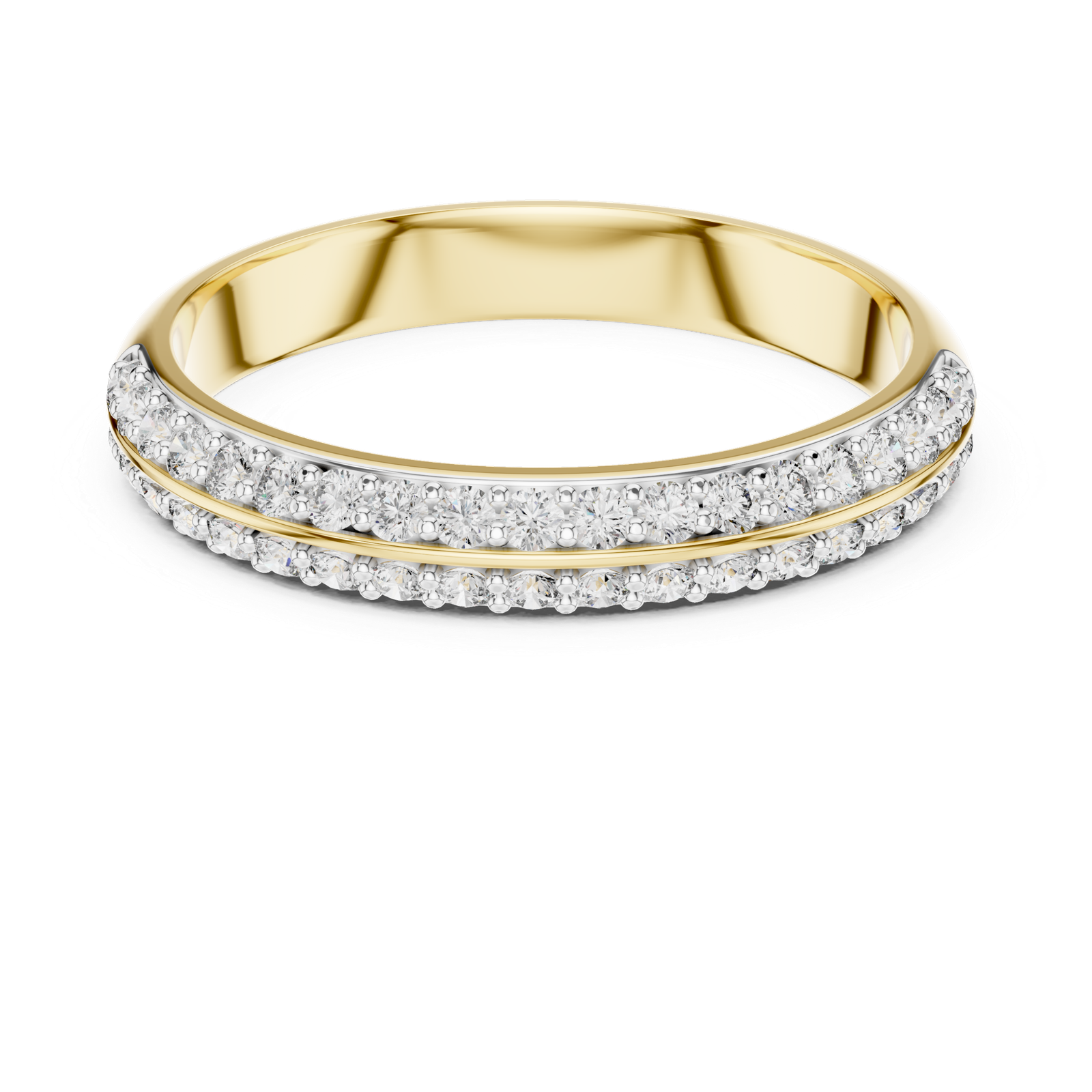 Triple Row Pavé Band