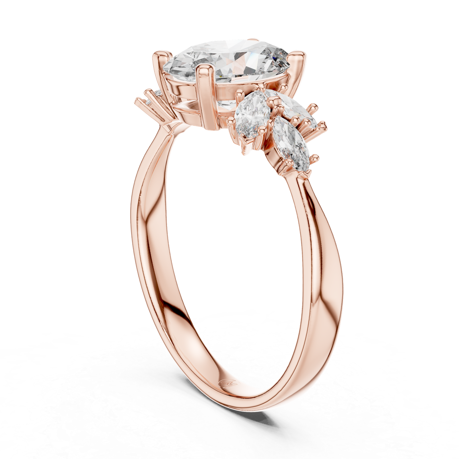 Oval Marquise Cluster Ring