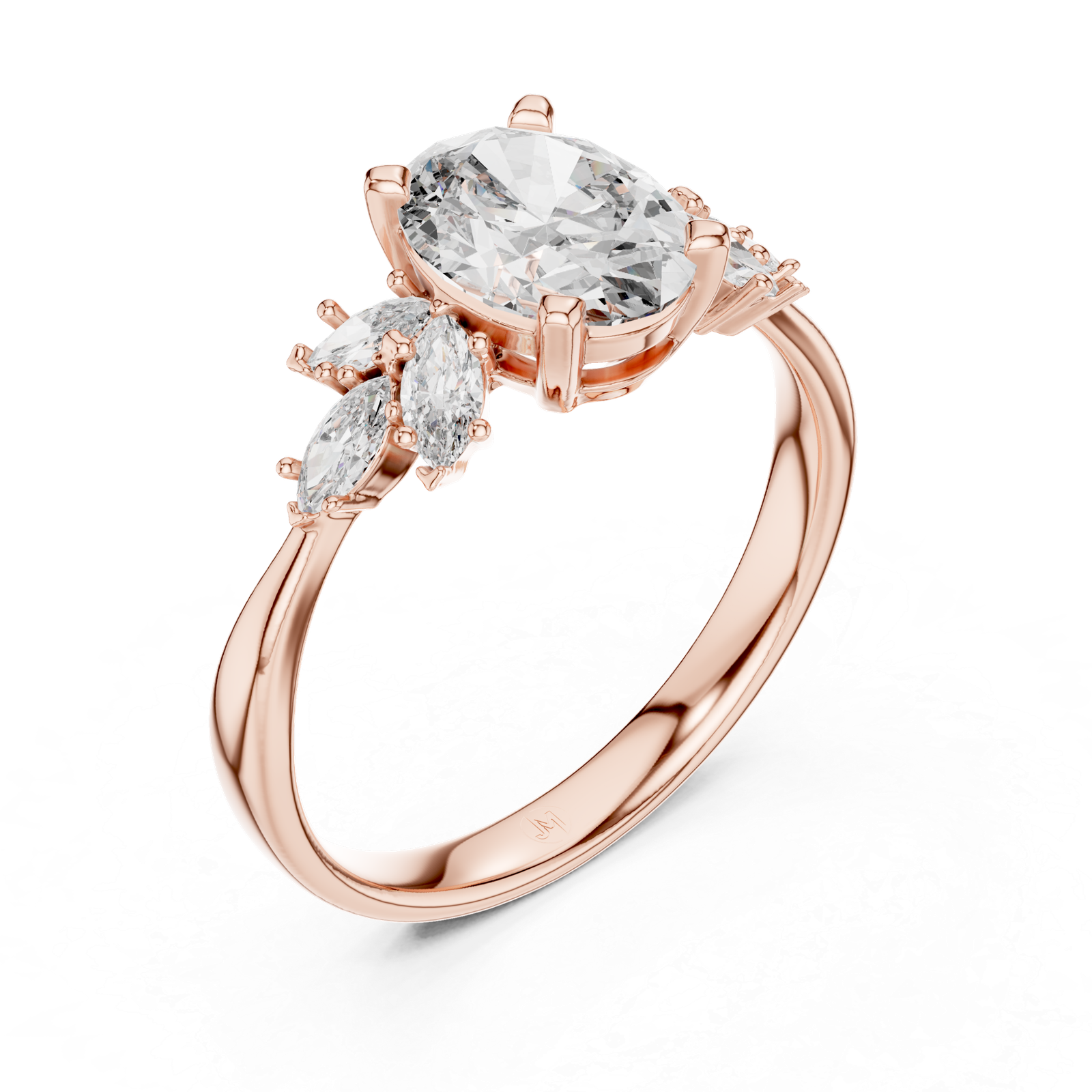 Oval Marquise Cluster Ring