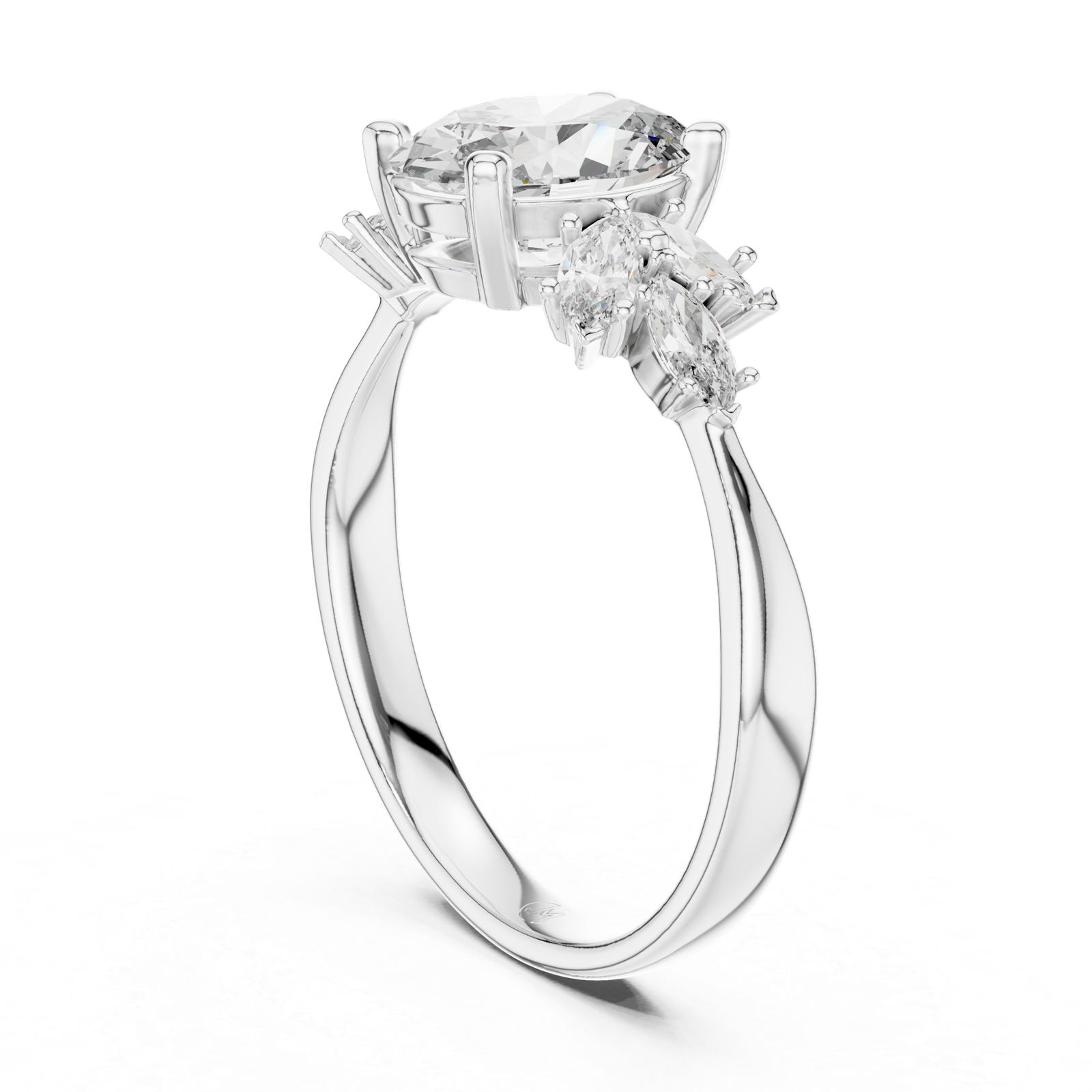 Oval Marquise Cluster Ring