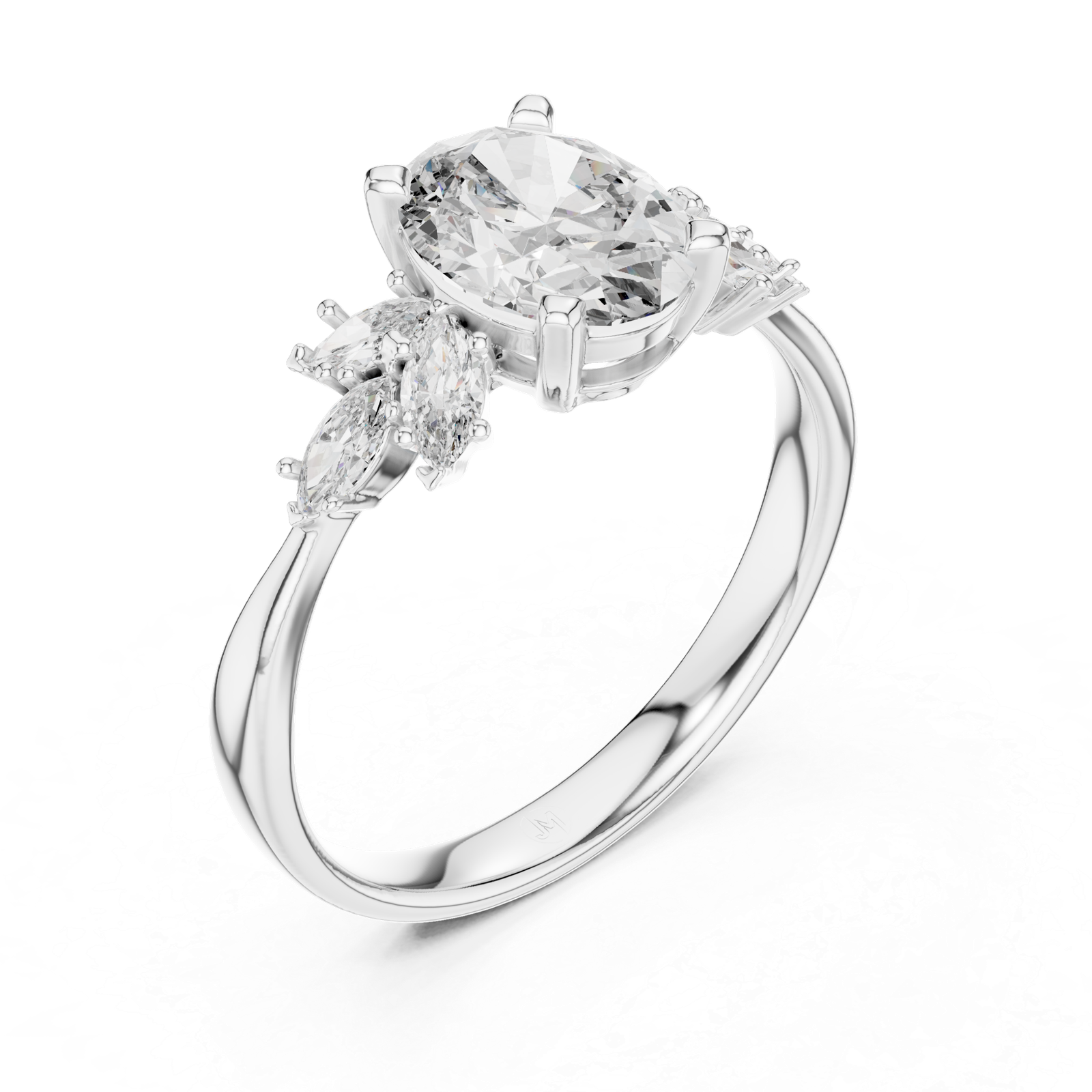 Oval Marquise Cluster Ring