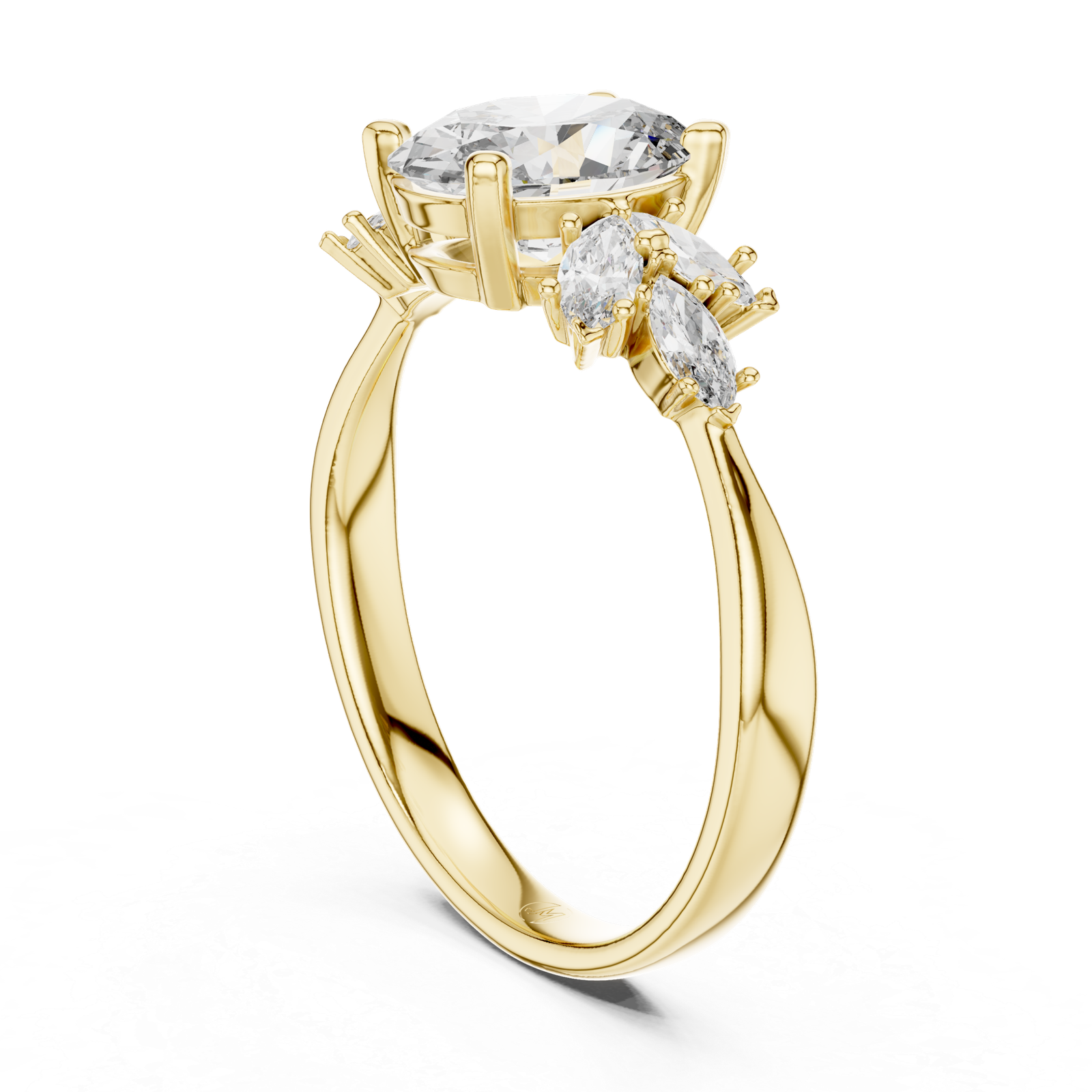 Oval Marquise Cluster Ring
