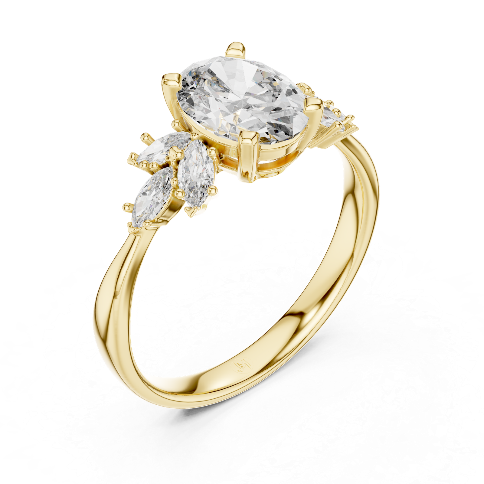 Oval Marquise Cluster Ring
