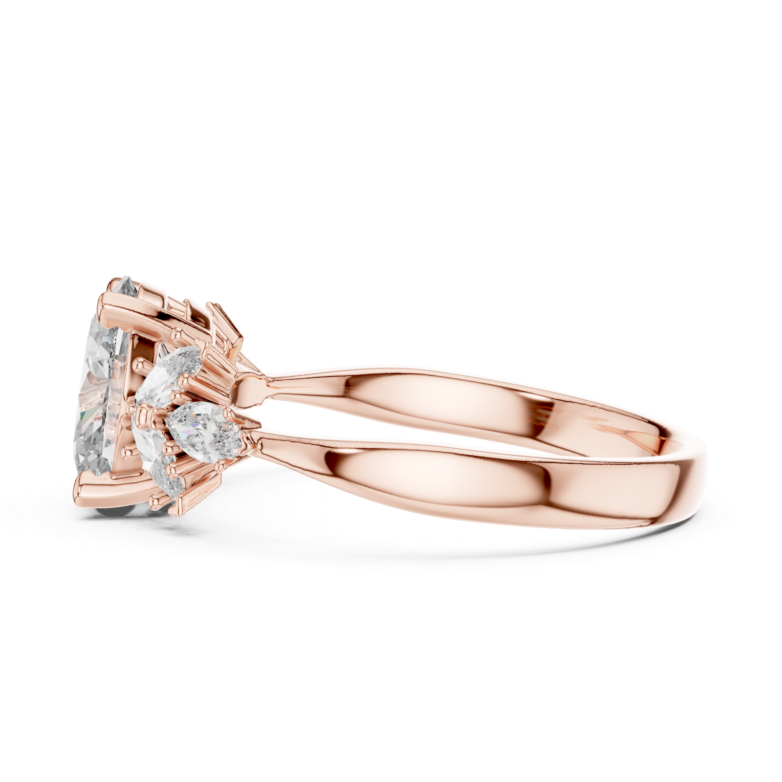 Oval Marquise Cluster Ring