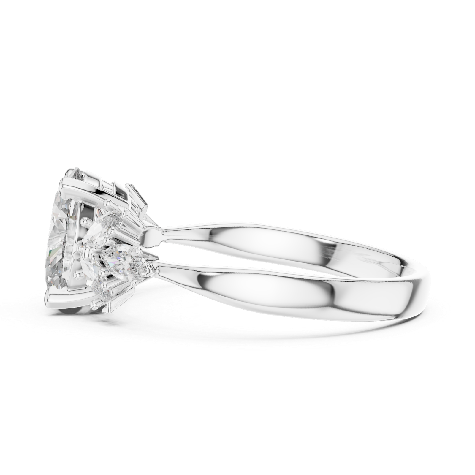Oval Marquise Cluster Ring