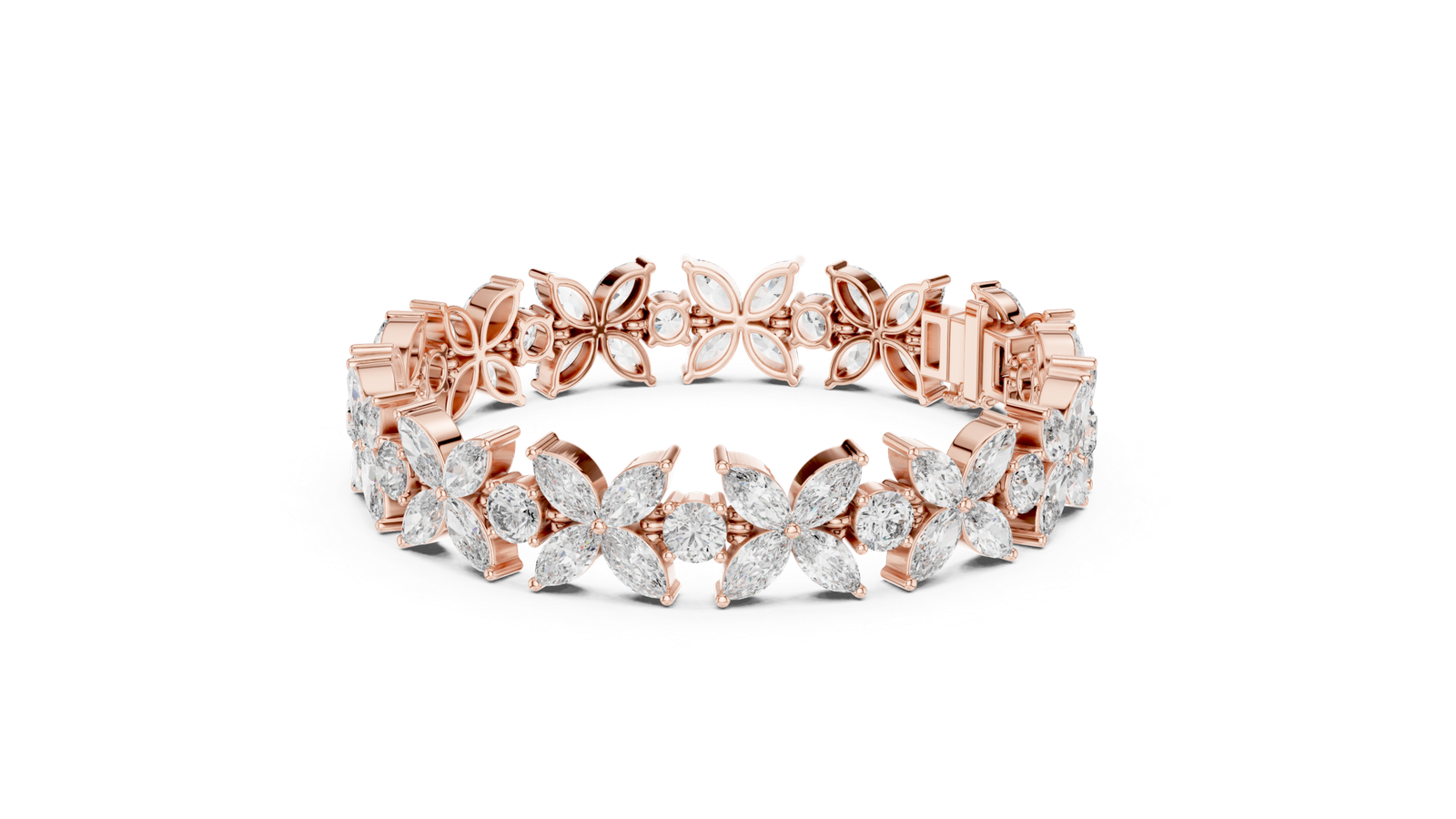Riviera Marquise Floral Diamond Tennis Bracelet