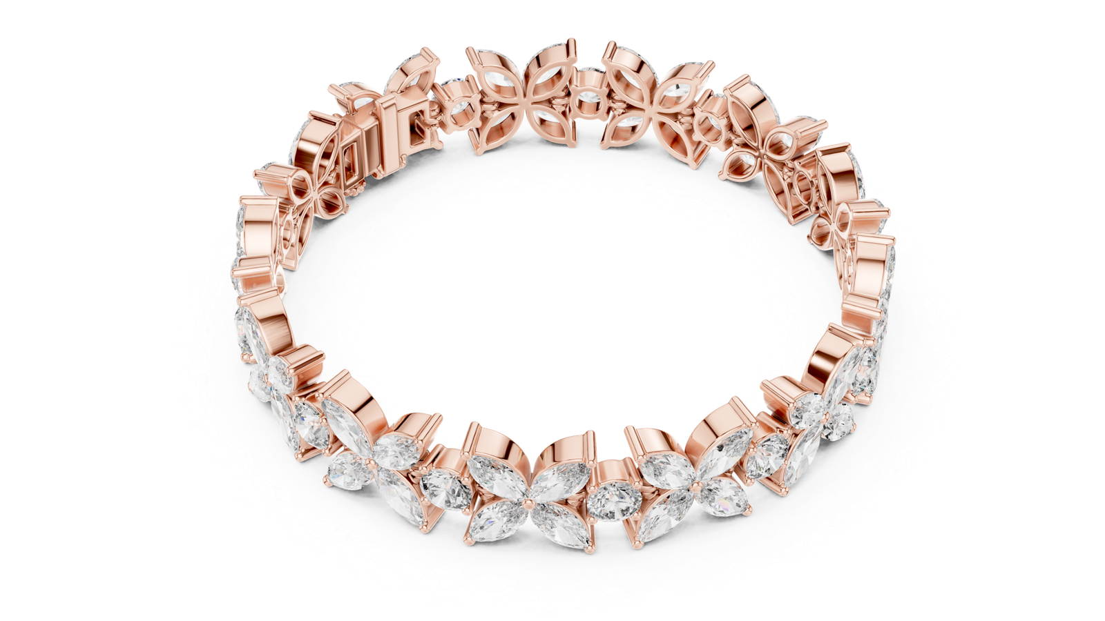 Riviera Marquise Floral Diamond Tennis Bracelet