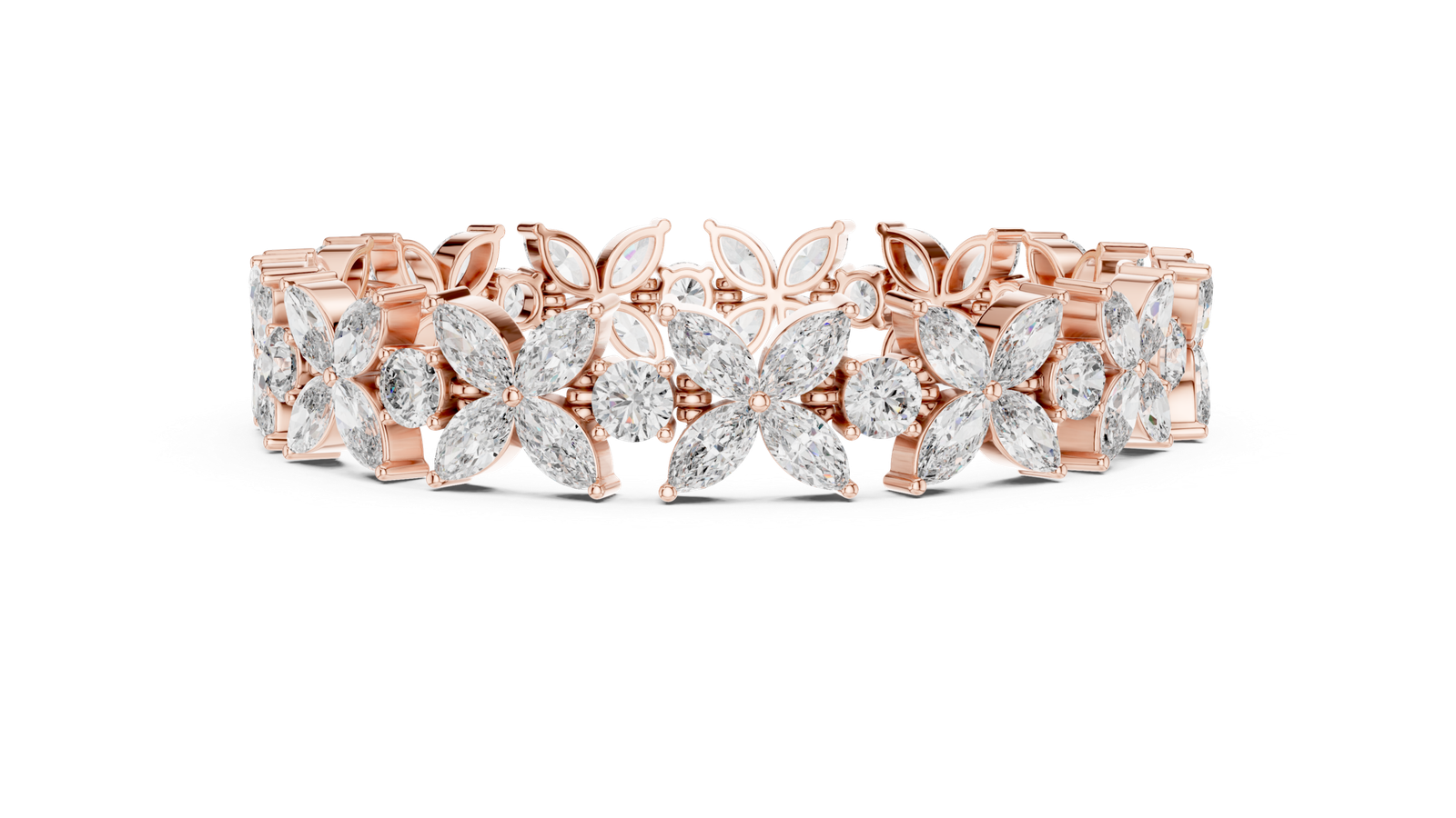 Riviera Marquise Floral Diamond Tennis Bracelet