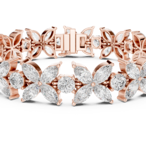 Riviera Marquise Floral Diamond Tennis Bracelet