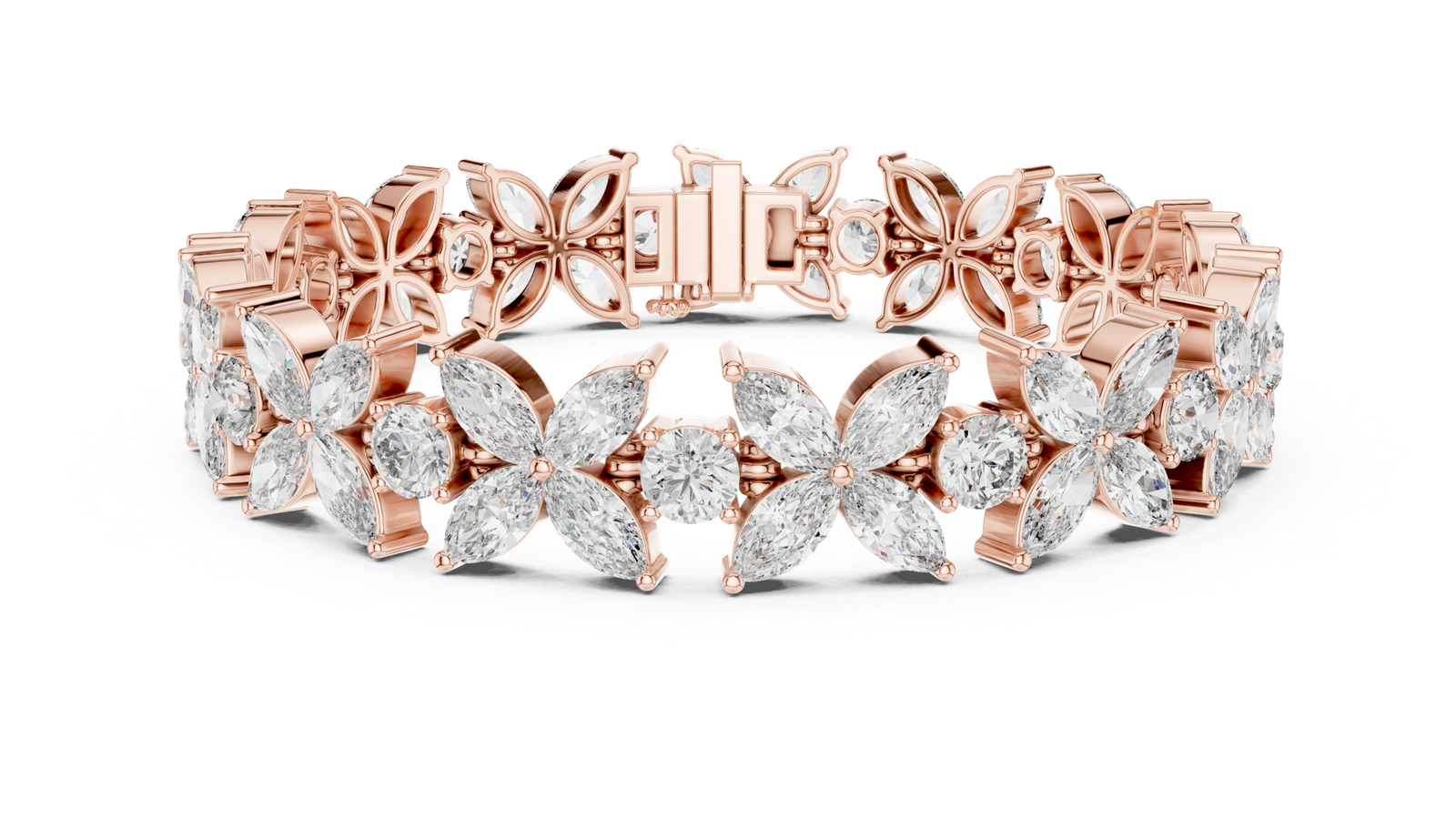 Riviera Marquise Floral Diamond Tennis Bracelet