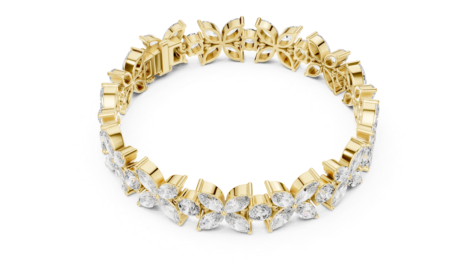 Riviera Marquise Floral Diamond Tennis Bracelet