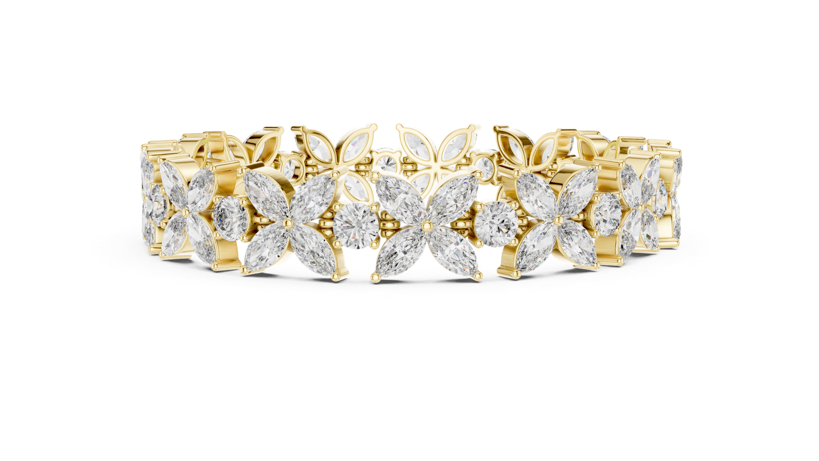 Riviera Marquise Floral Diamond Tennis Bracelet