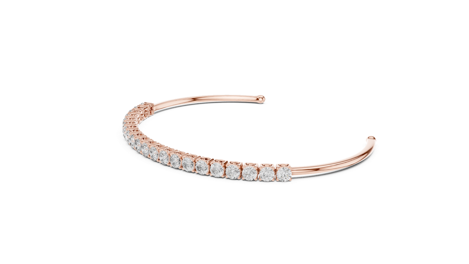 Éternité Open Cuff Round Diamond Bracelet