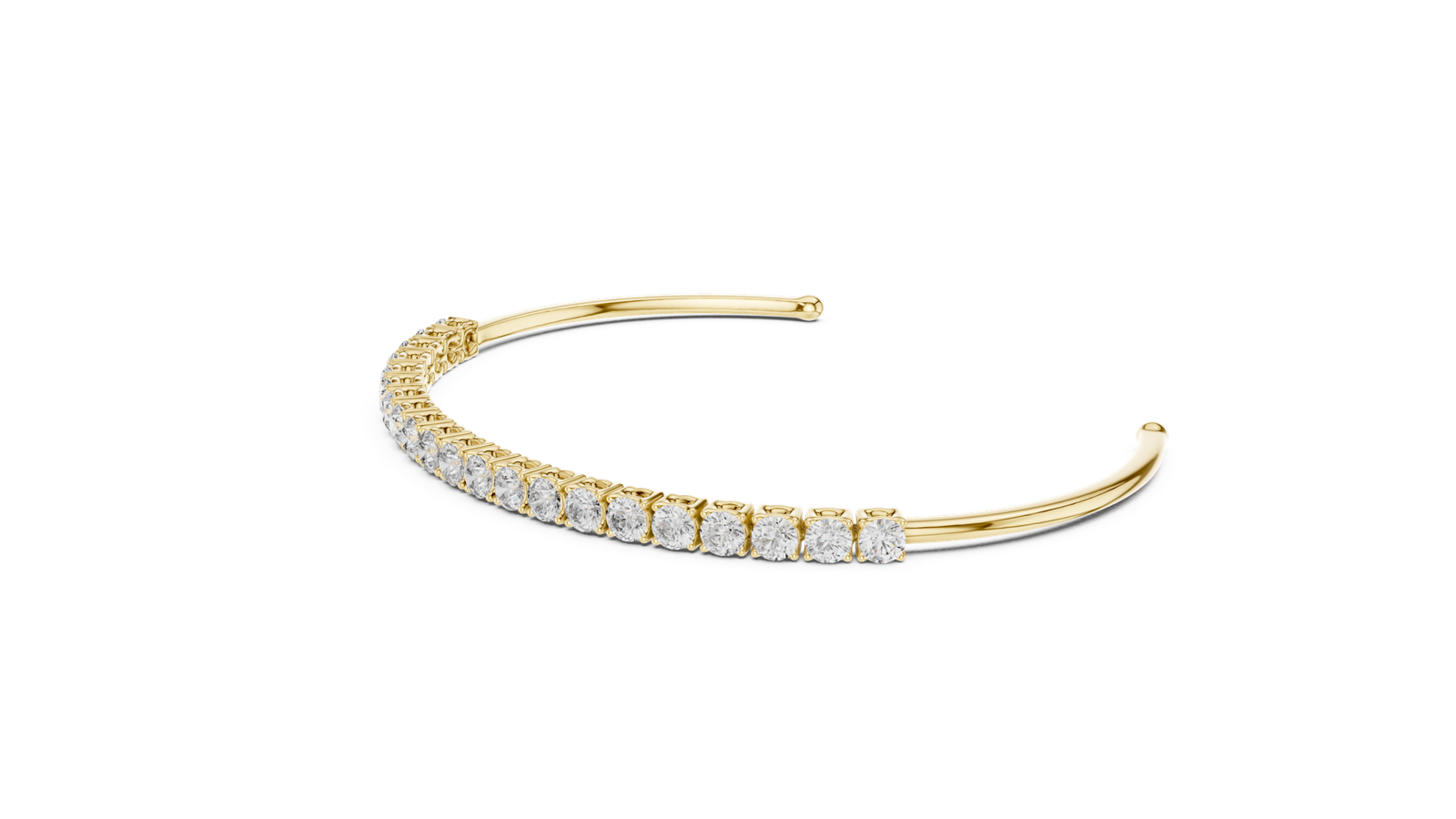 Éternité Open Cuff Round Diamond Bracelet