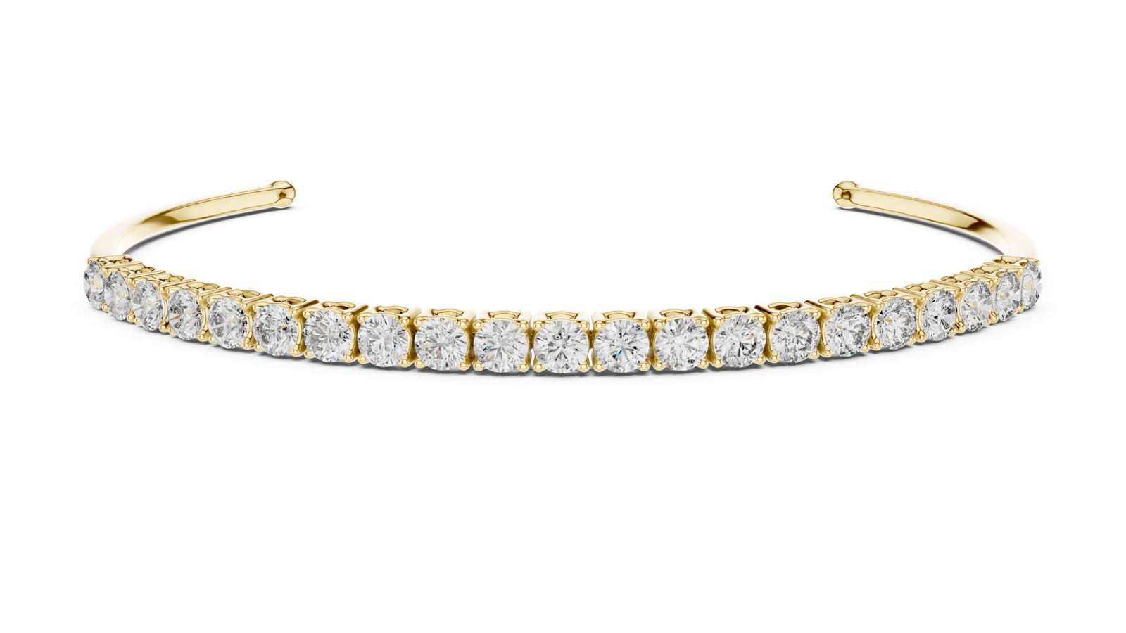 Éternité Open Cuff Round Diamond Bracelet