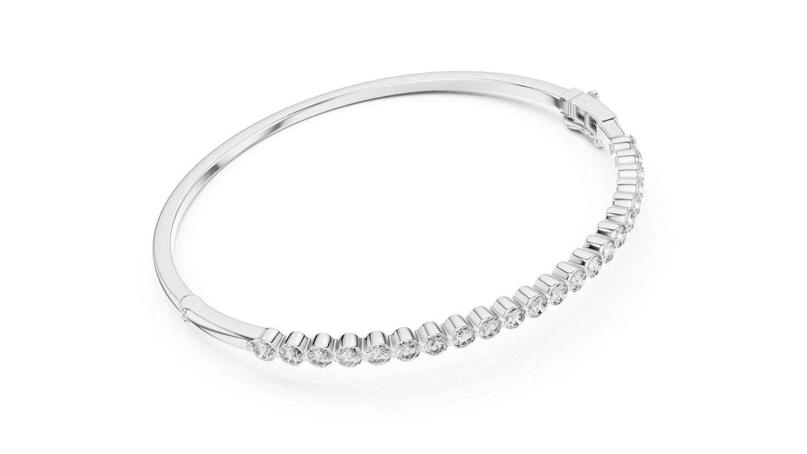 Amour Flex Round Diamond Bangle Bracelet