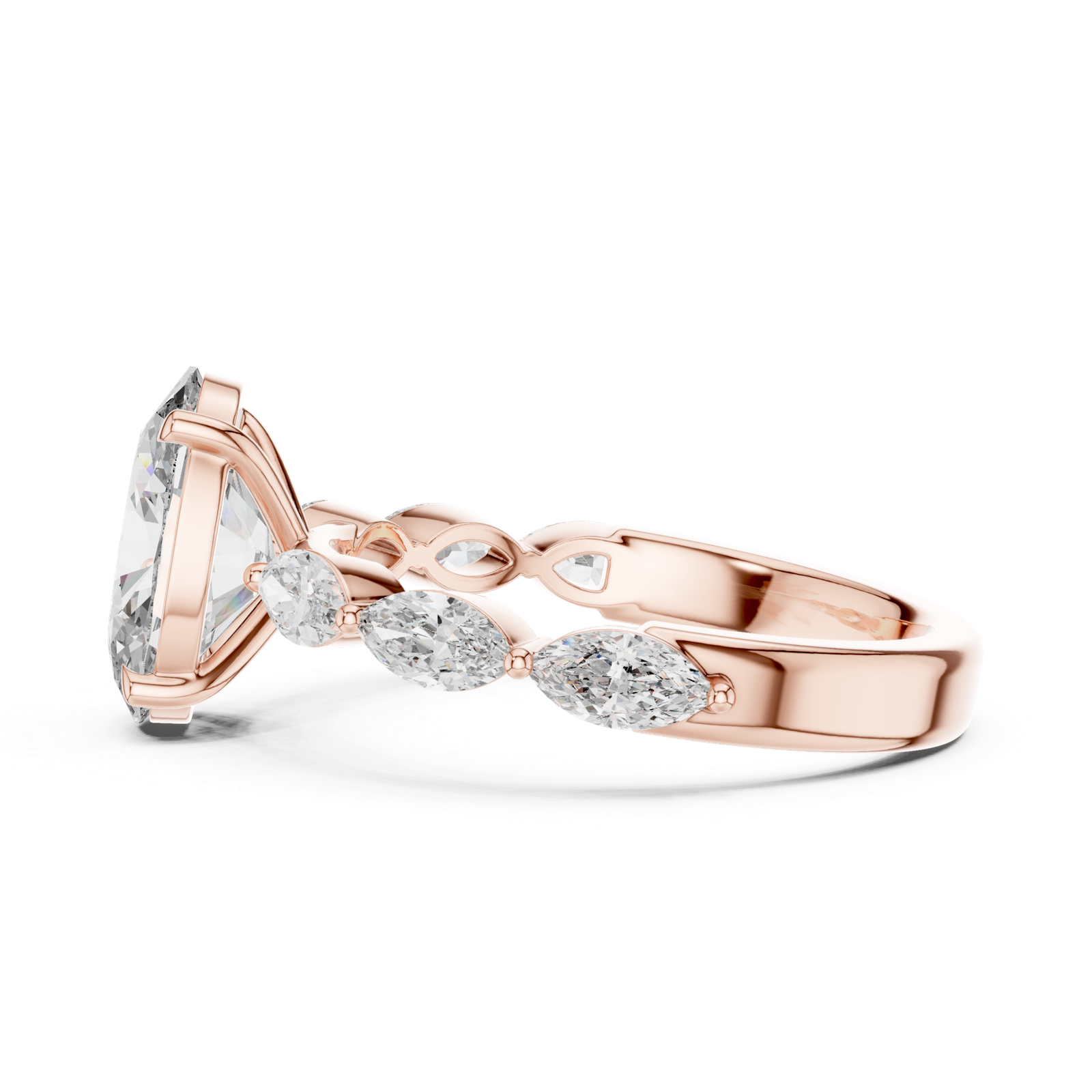 Oval Marquise Three-Stone Ring
