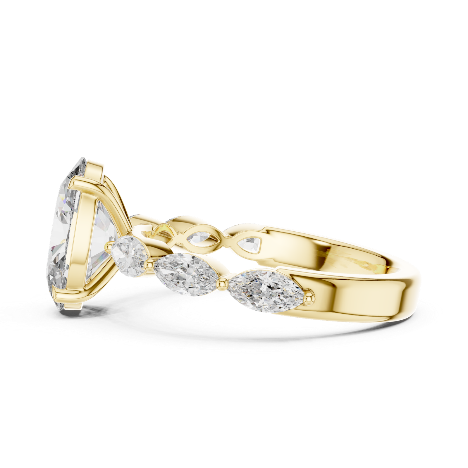 Oval Marquise Three-Stone Ring