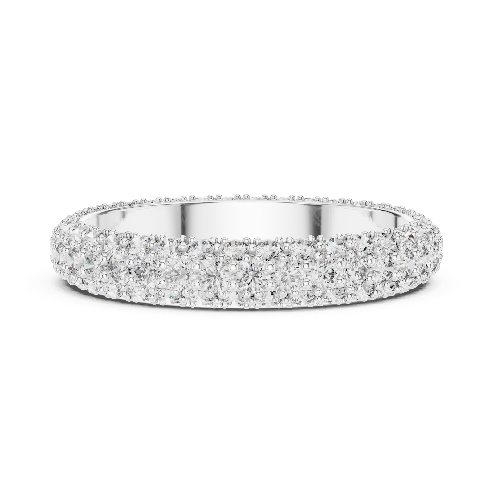 Double Row Pavé Band