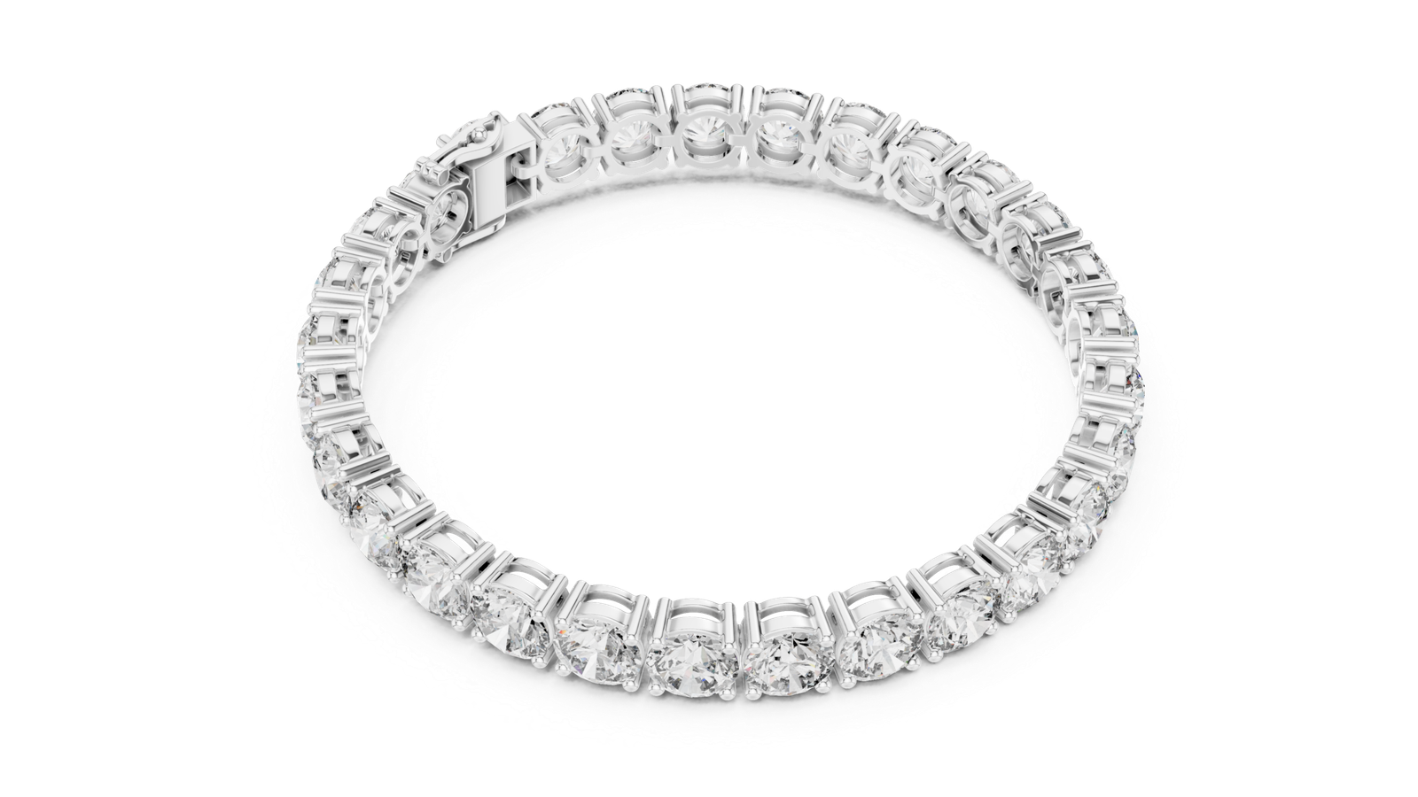 Round Solitaire Tennis Bracelet
