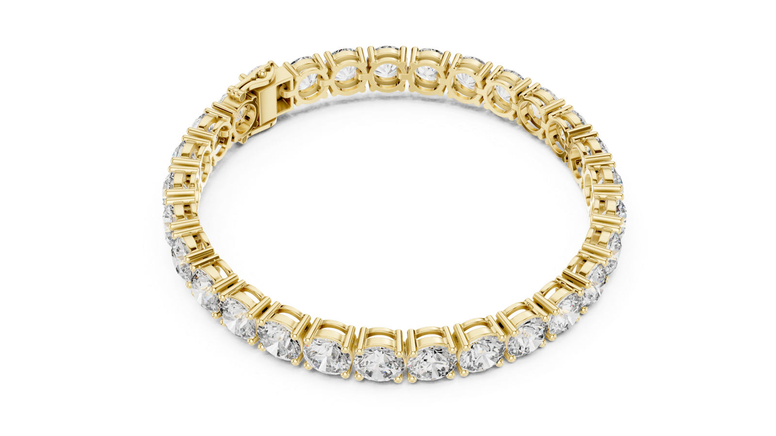 Round Solitaire Tennis Bracelet